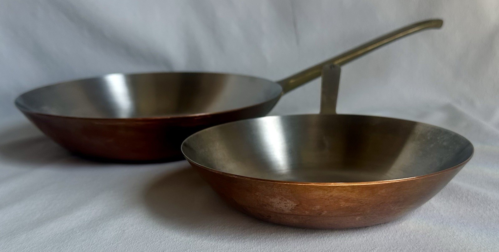 Vintage Paul Revere Limited Edition Copper Frying Pans 6.5”/8.5” Skillets Set 2