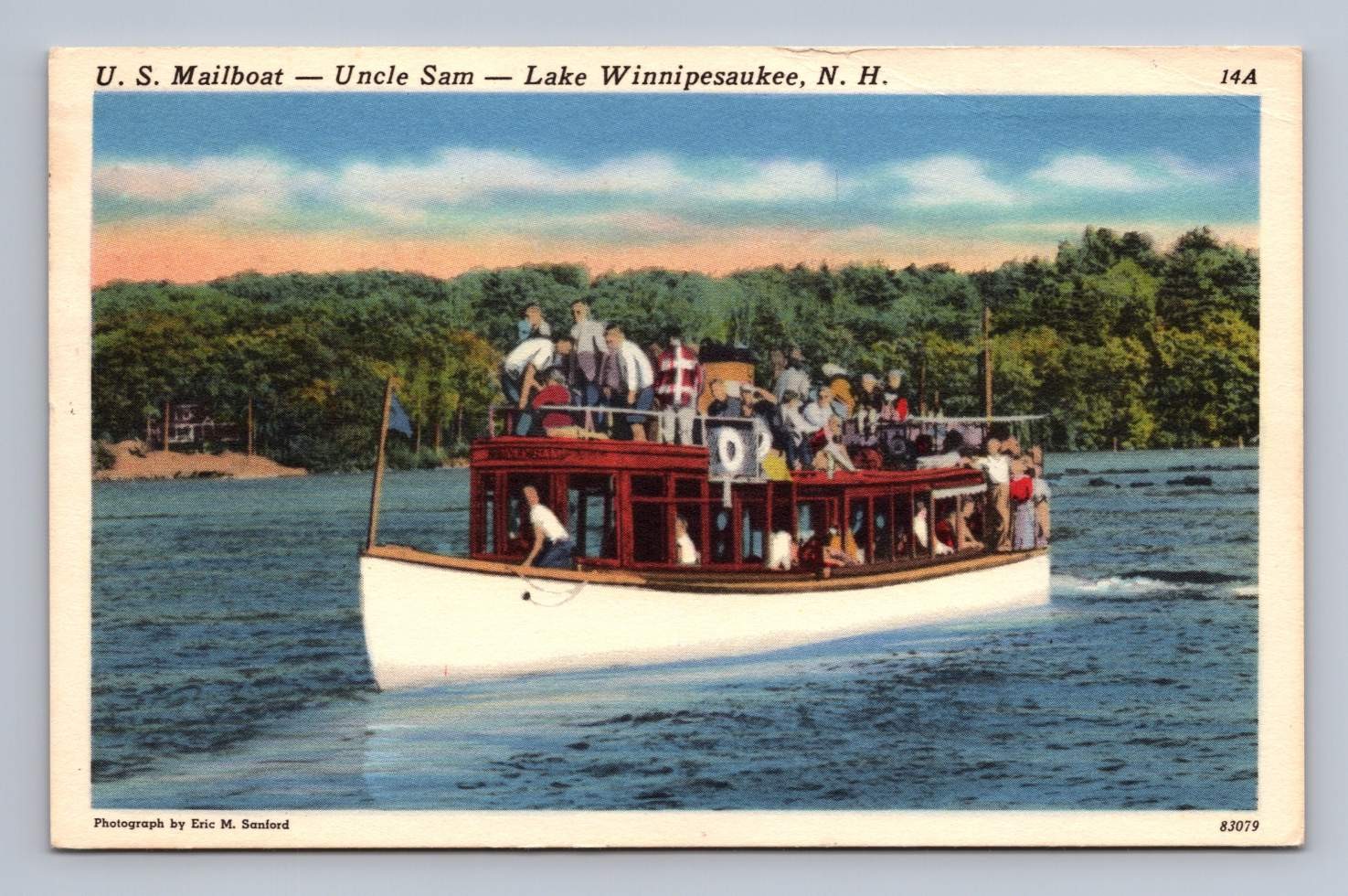 Laconia New Hampshire U S Mailboat Uncle Sam LAKE WINNIPESAUKEE 1957 Laconia New Hampshire U S Mailboat Uncle Sam LAKE WINNIPESAUKEE 1957