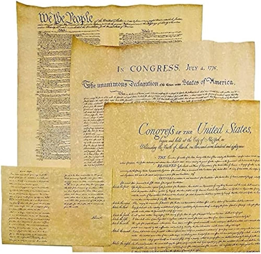 Reproduction Posters: U.S. Constitution & Declaration of Independence (UNFRAMED)