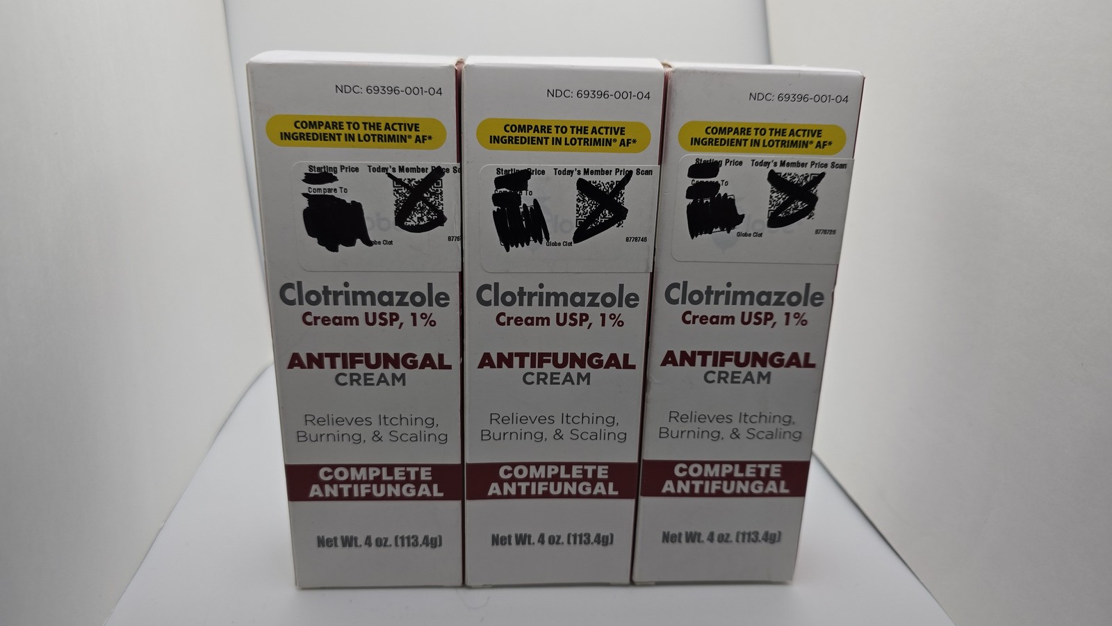3 Pack Globe Clotrimazole Antifungal Cream USP 1% 4 oz Ea Exp 05/27 3 Pack Globe Clotrimazole Antifungal Cream USP 1% 4 oz Ea Exp 05/27