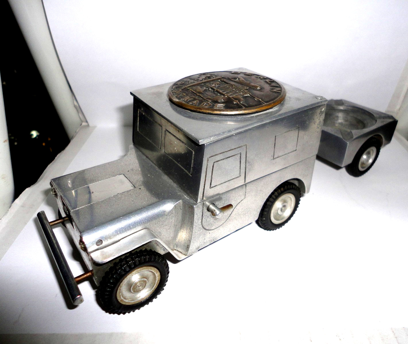 C 1947 BAIER GES-GESCH Lighter & Ashtray.BERLIN BLOCKADE GERMANY. VERY RARE.