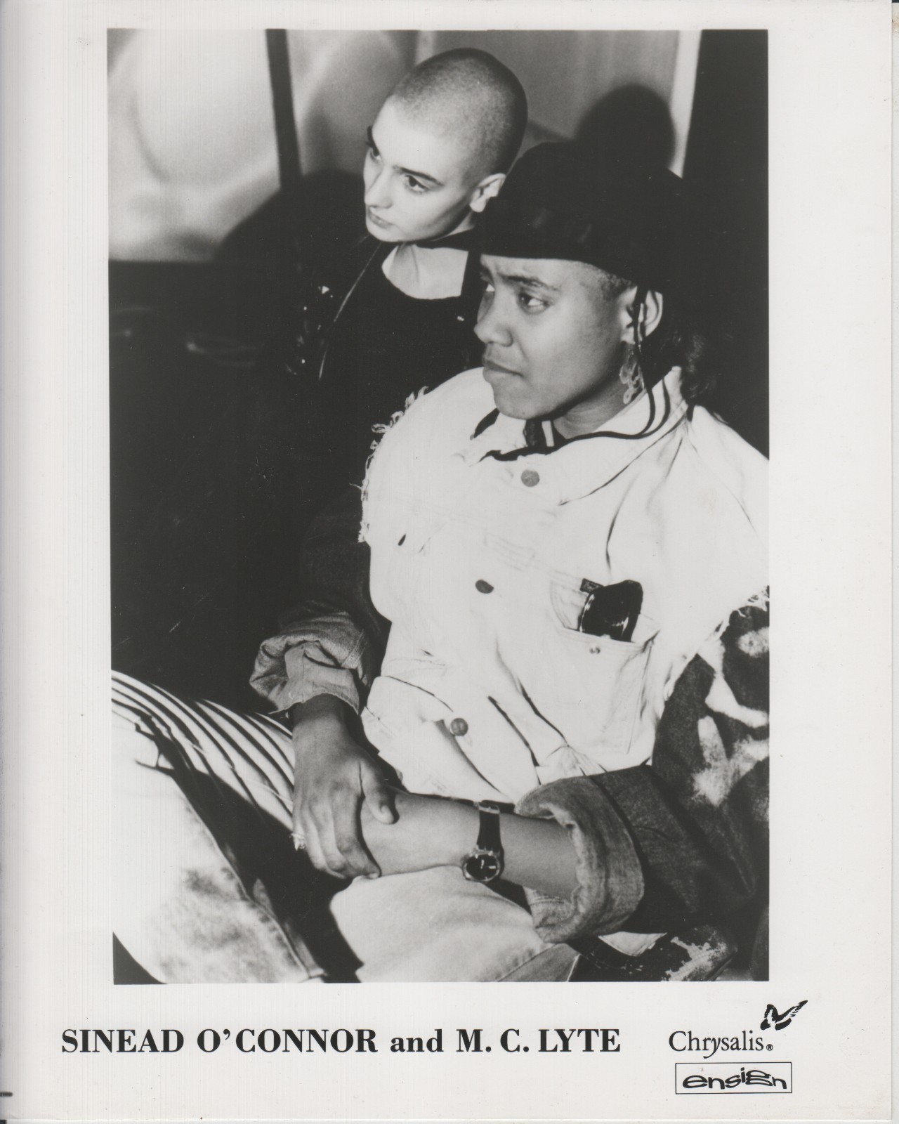 Alternative Rock Rap Hip Hop SINEAD O\'CONNOR MC LYTE B&W 8x10 Publicity PHOTO Alternative Rock Rap Hip Hop SINEAD O\'CONNOR MC LYTE B&W 8x10 Publicity PHOTO