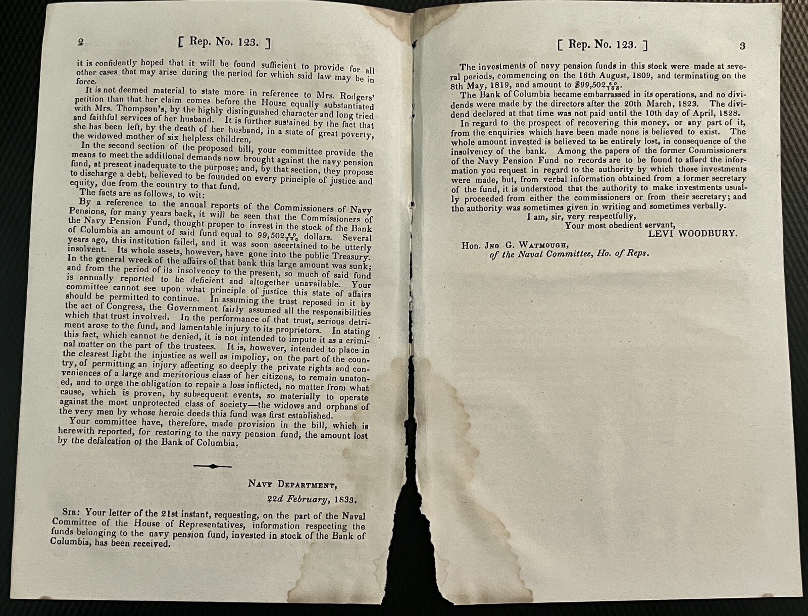 1833 NAVAL REPORT DEATH OF CAPTAIN WHO SERVED IN BARBARY POWERS 1833 NAVAL REPORT DEATH OF CAPTAIN WHO SERVED IN BARBARY POWERS