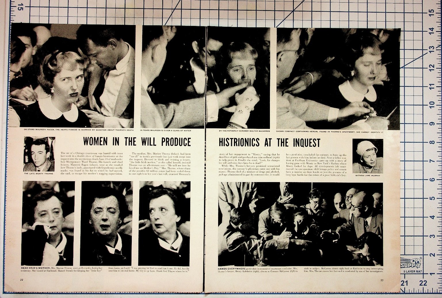 1954 Montgomery Ward Thorne Inquest Murder Case Magazine Article Ephemera 1954 Montgomery Ward Thorne Inquest Murder Case Magazine Article Ephemera