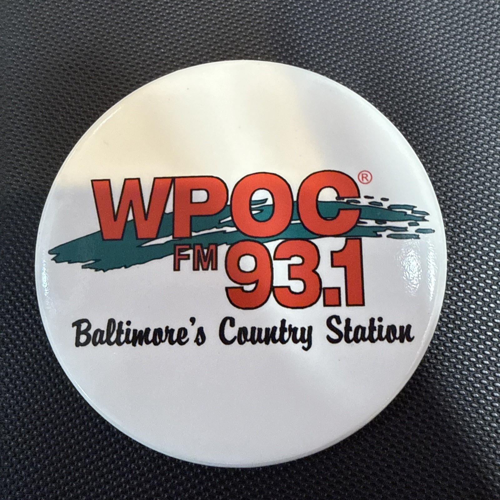 Vintage Baltimore Radio Station Pin Pinback WPOC country