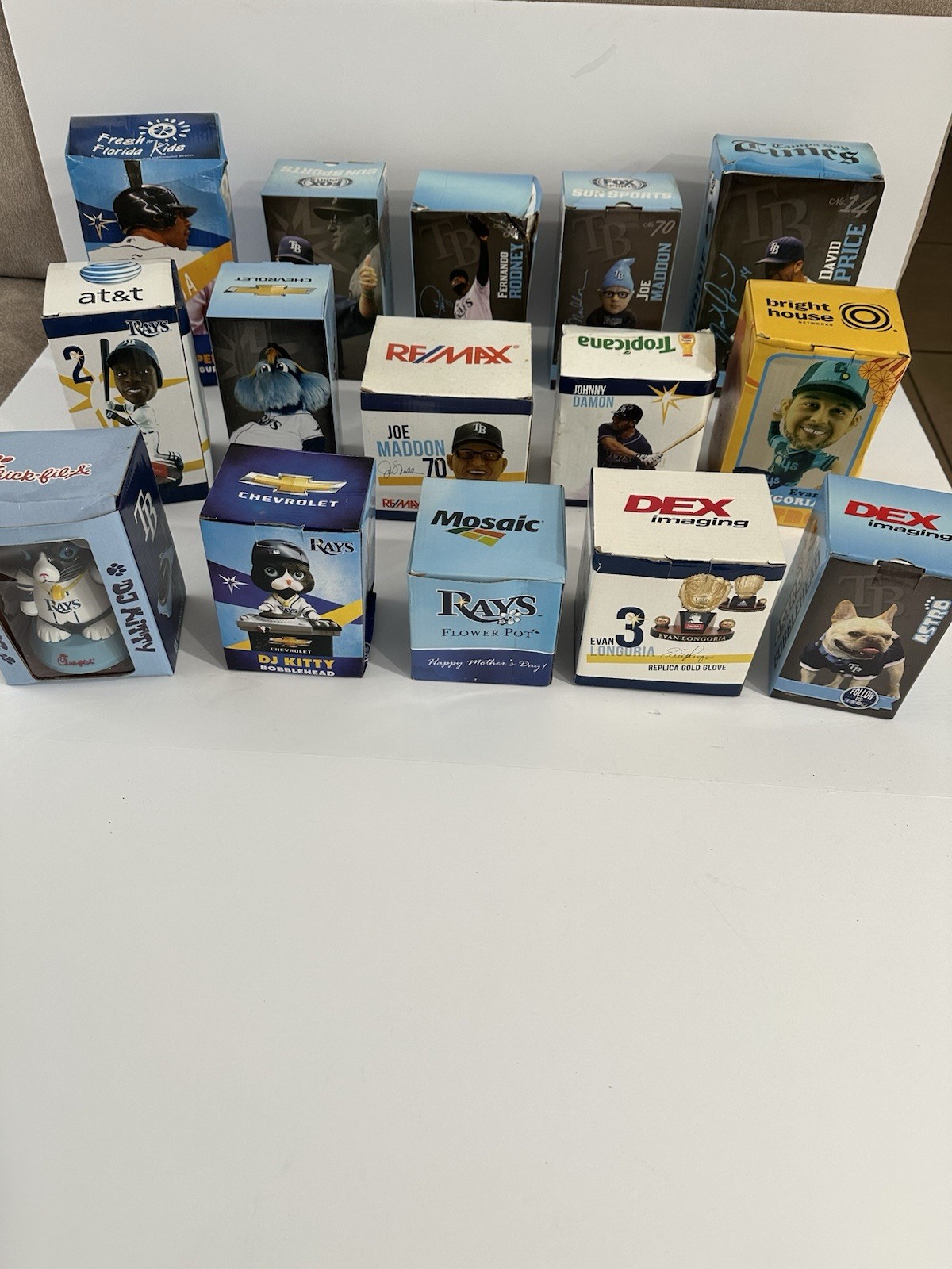  Tampa Bay Rays SGA Bobblehead & Collectibles HUGE Lot - 15 Pcs NIB Maddon Price