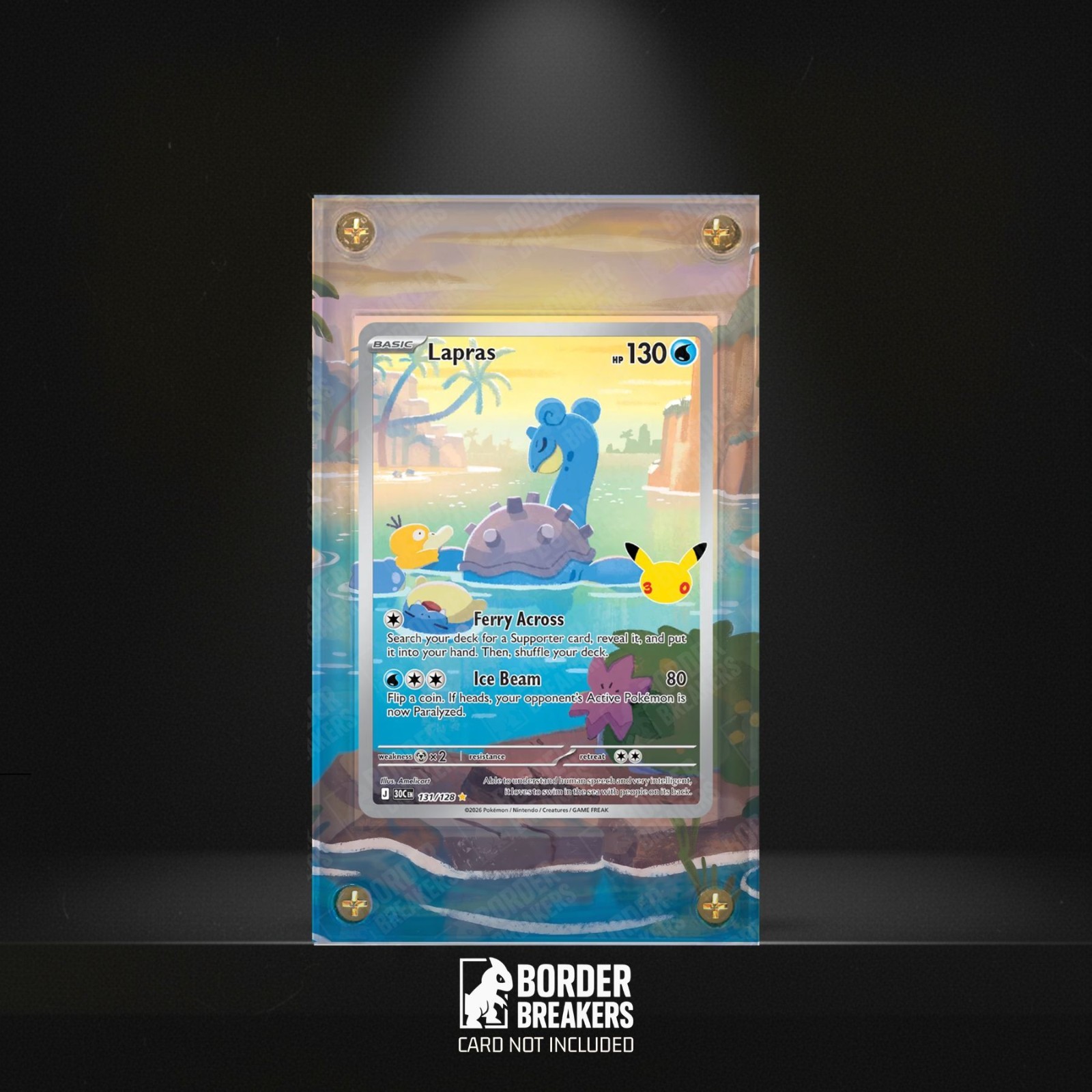 Lapras 131/128 Extended Art Display Case Magnetic/Screw/Standing