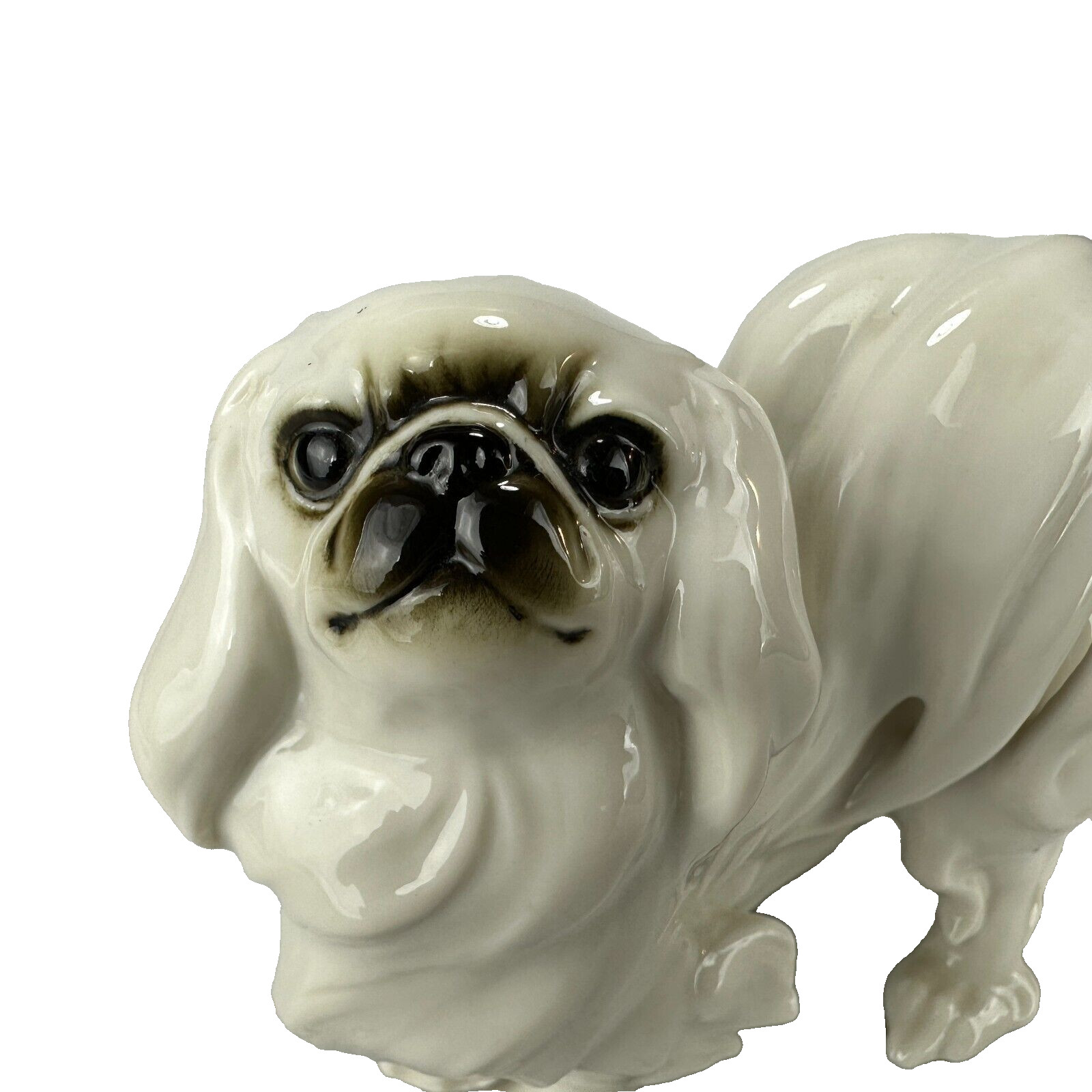 VINTAGE HUTSCHENREUTHER PEKINGESE WHITE PUPPY DOG FIGURINE PRECIOUS GERMANY 4.5\ VINTAGE HUTSCHENREUTHER PEKINGESE WHITE PUPPY DOG FIGURINE PRECIOUS GERMANY 4.5\