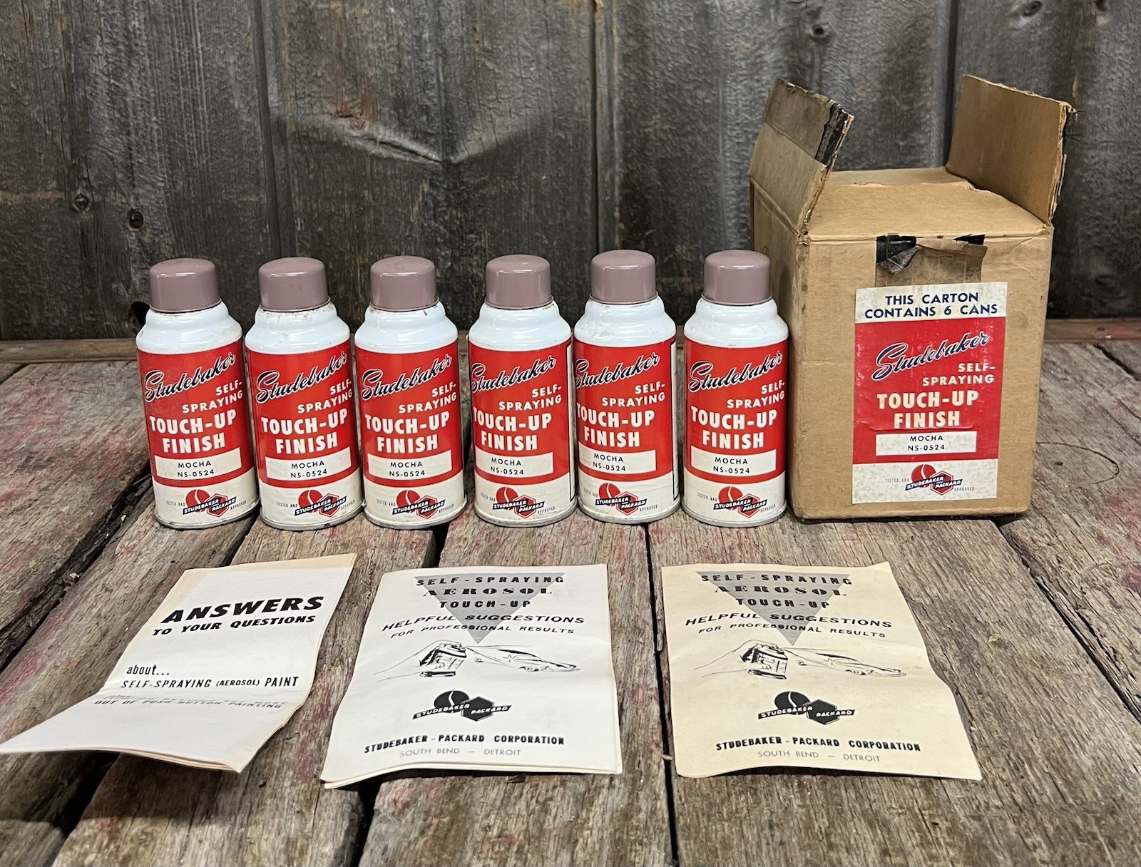 Vintage 50’s Studebaker-Packard Corporation Aerosol Touch-up Finish Kit in Box