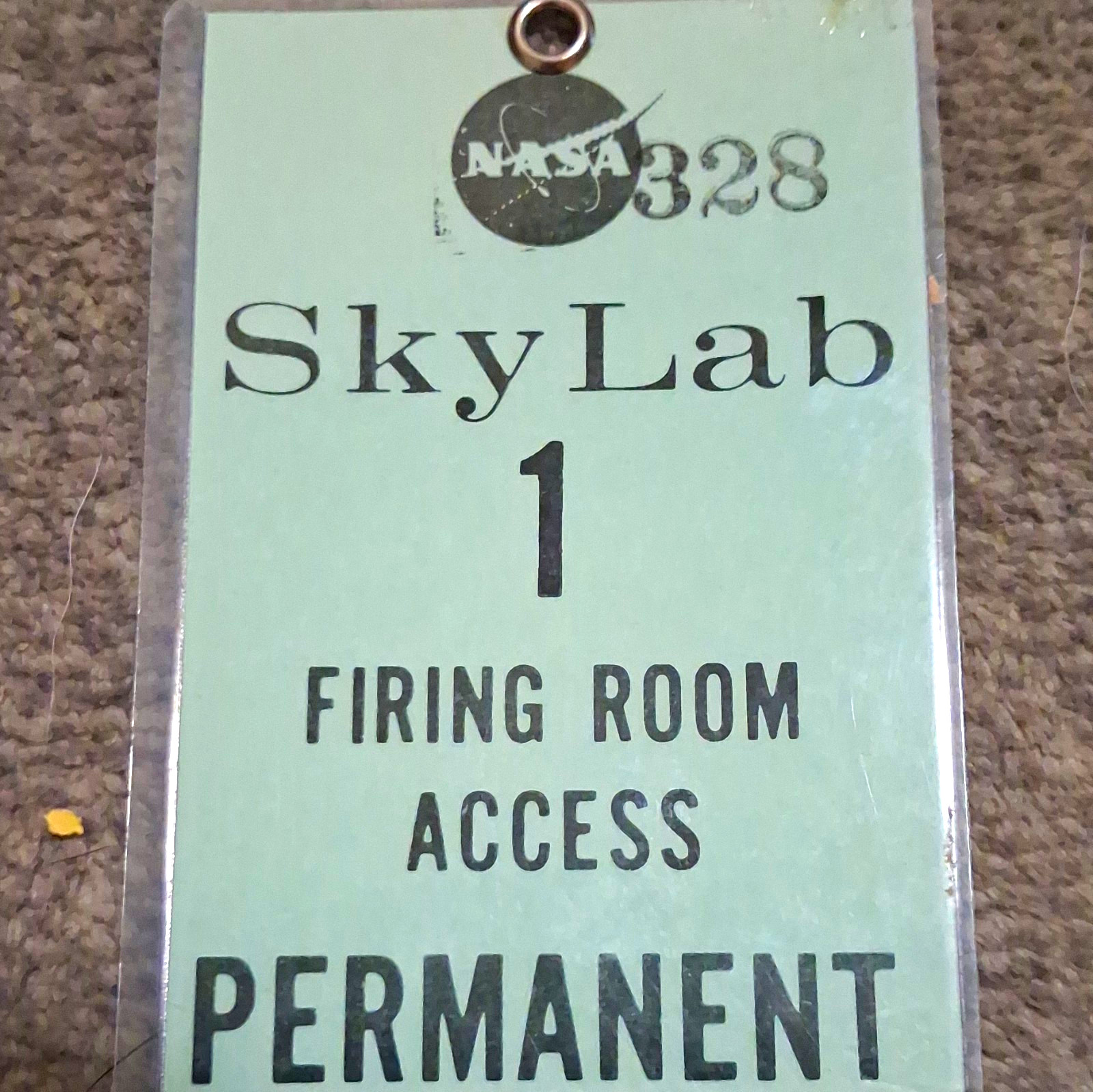 NASA Skylab 1 Firing Room Access Permanent Badge Pass Kennedy Space Center