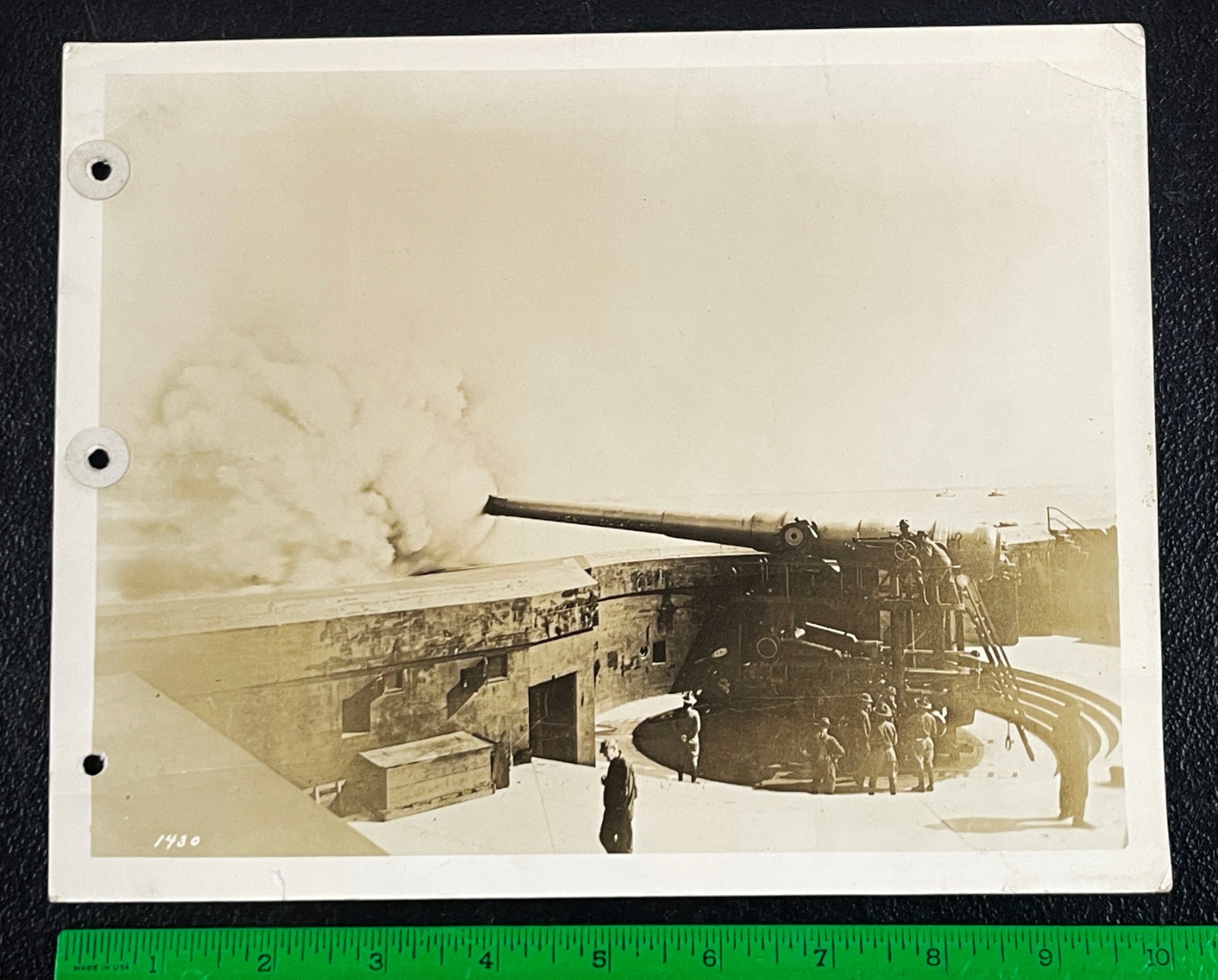 Interwar Period Coastal Artillery Antique 8x10 Photo Ft. Monroe VA Interwar Period Coastal Artillery Antique 8x10 Photo Ft. Monroe VA