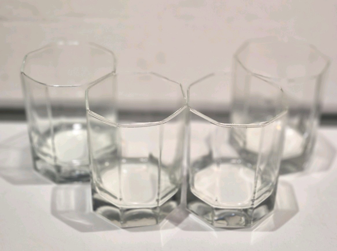 4 Cristal D'Arques - Durand Octime Clear Oblong Octagon Old Fashioned Glasses 4 Cristal D'Arques - Durand Octime Clear Oblong Octagon Old Fashioned Glasses