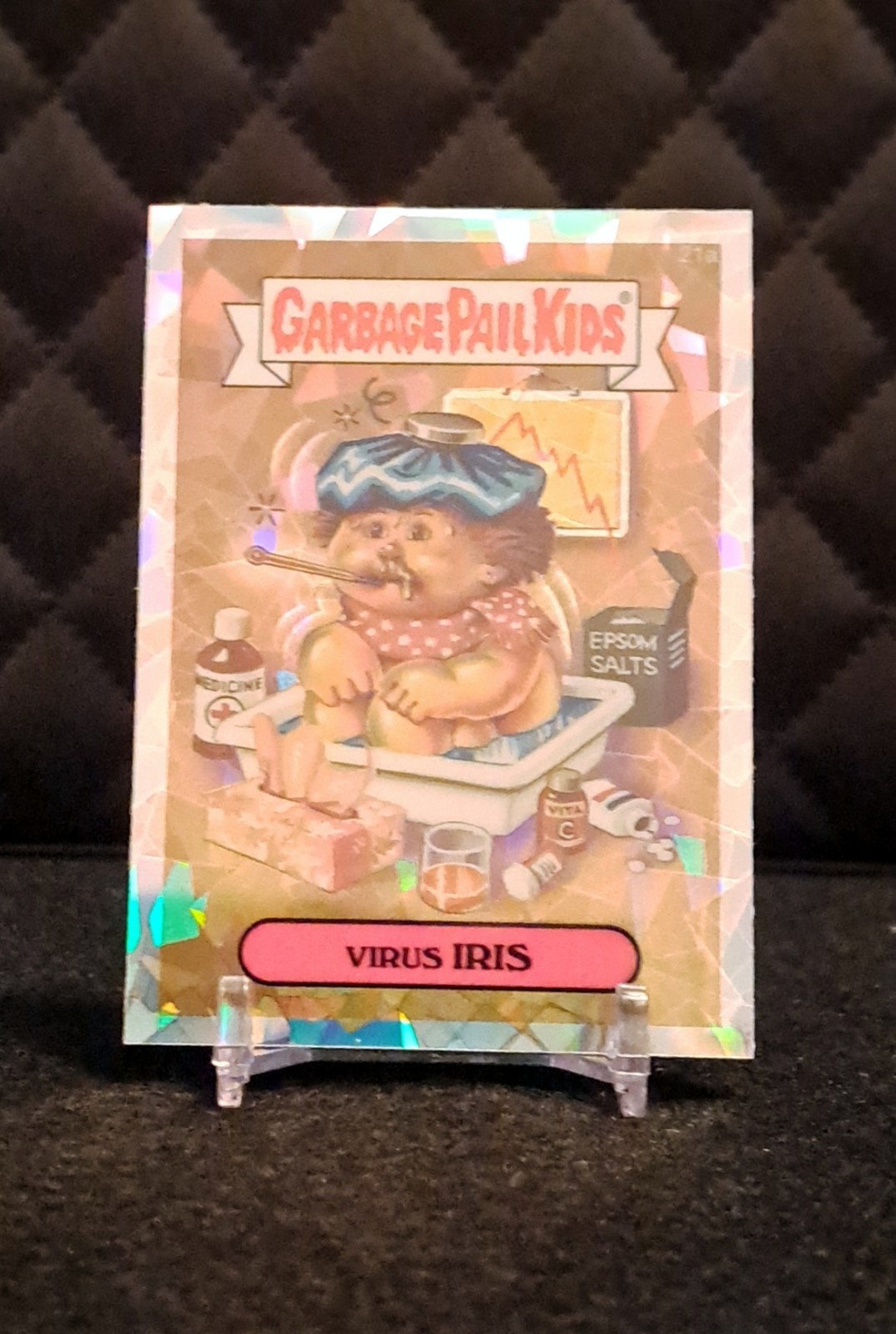 2013 GARBAGE PAIL KIDS CHROME OS1 #21a VIRUS IRIS ATOMIC REFRACTOR