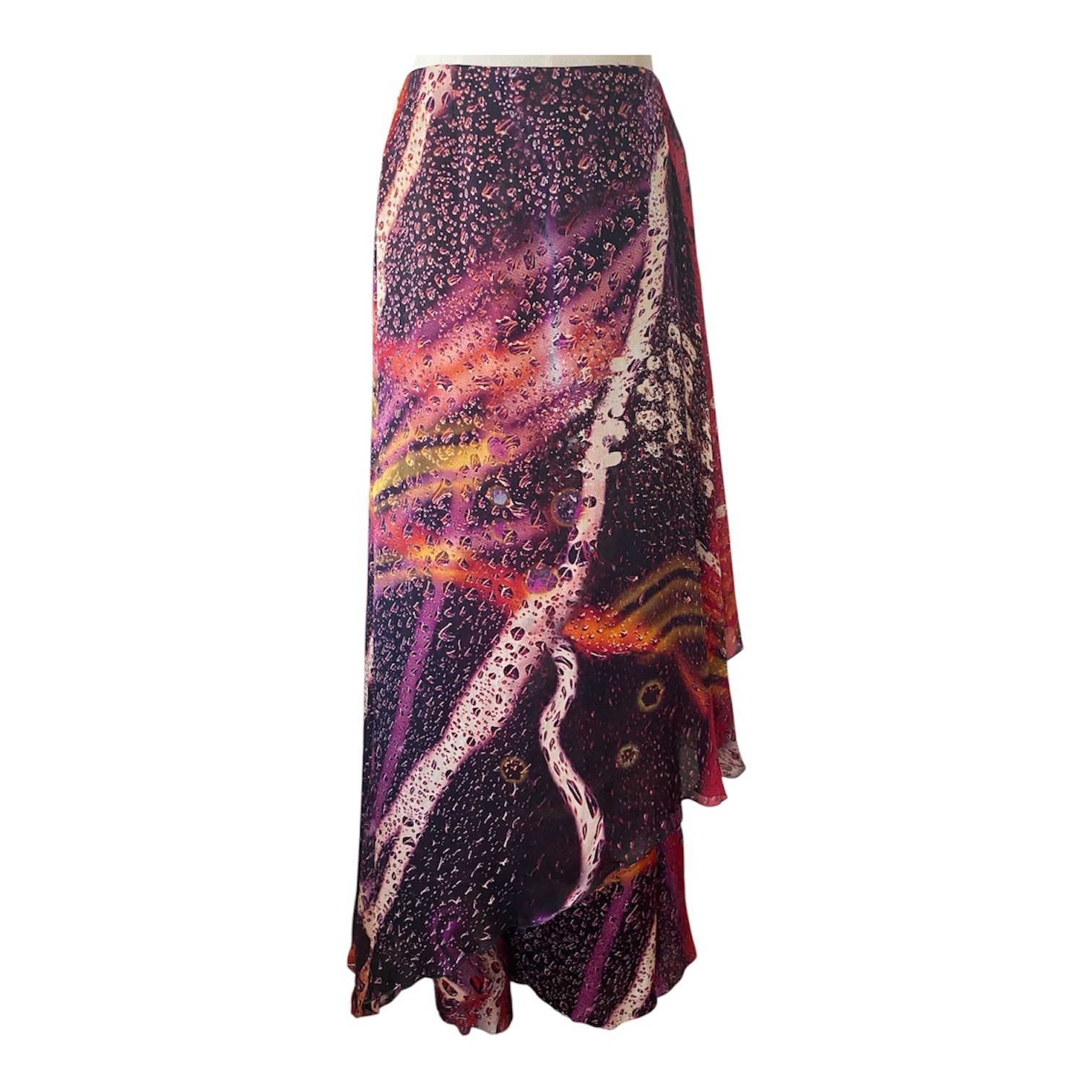 VTG Christian Lacroix Silk Chiffon RARE Maxi Skirt Y2K EU 40