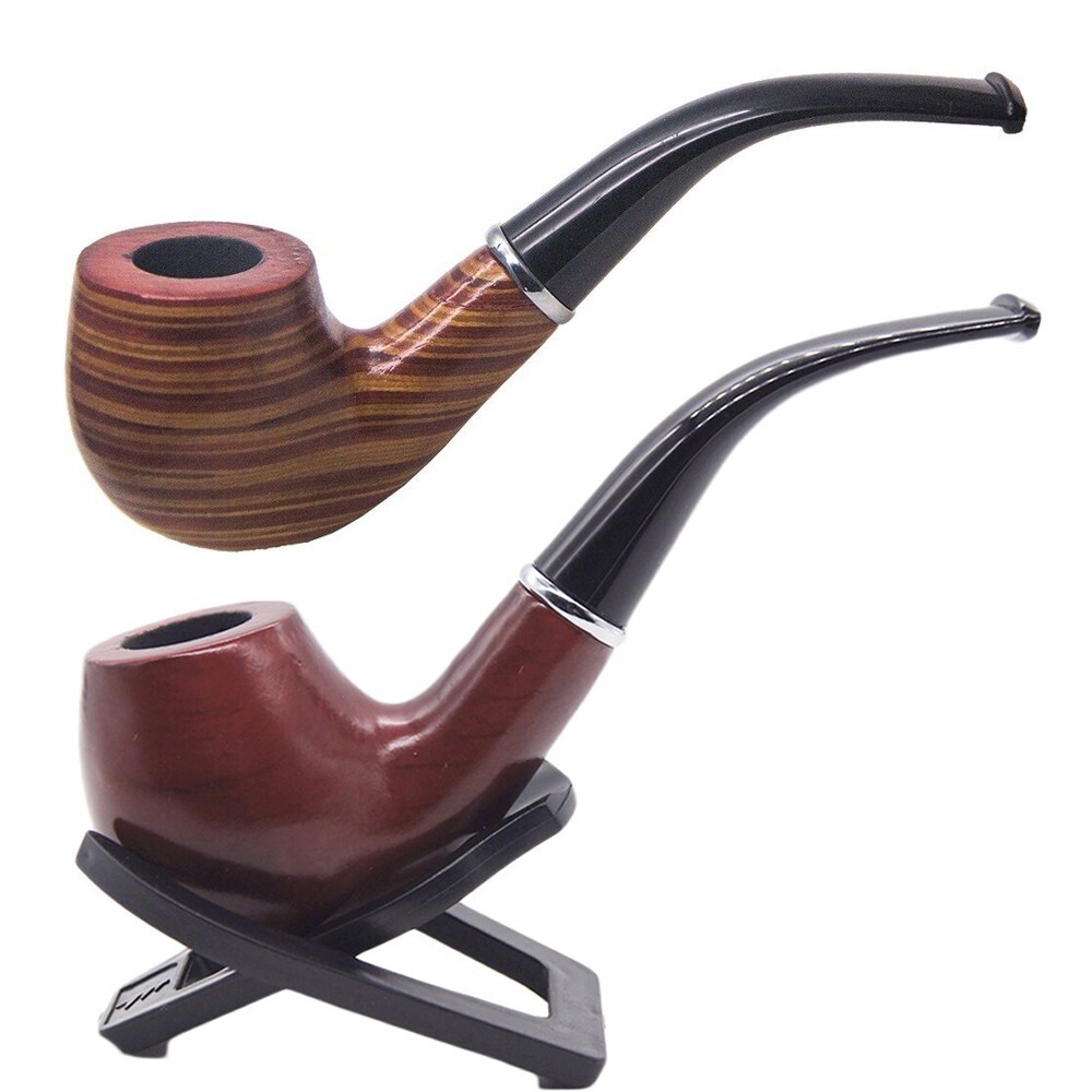 2 Durable Wooden Wood Smoking Pipe Tobacco Cigarettes Cigar Pipes Enchase Gift 2 Durable Wooden Wood Smoking Pipe Tobacco Cigarettes Cigar Pipes Enchase Gift