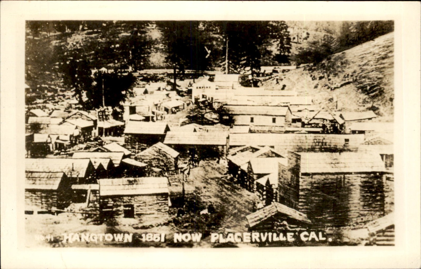 Placerville CA Hangtown 1851 c1940s Real Photo Postcard bhn