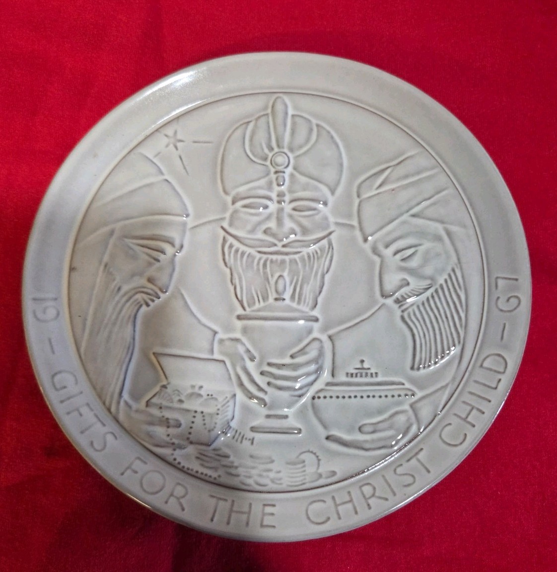 Rare Collectable 1967 Vintage Frankoma Gifts For The Christ Child Plate Wise Men