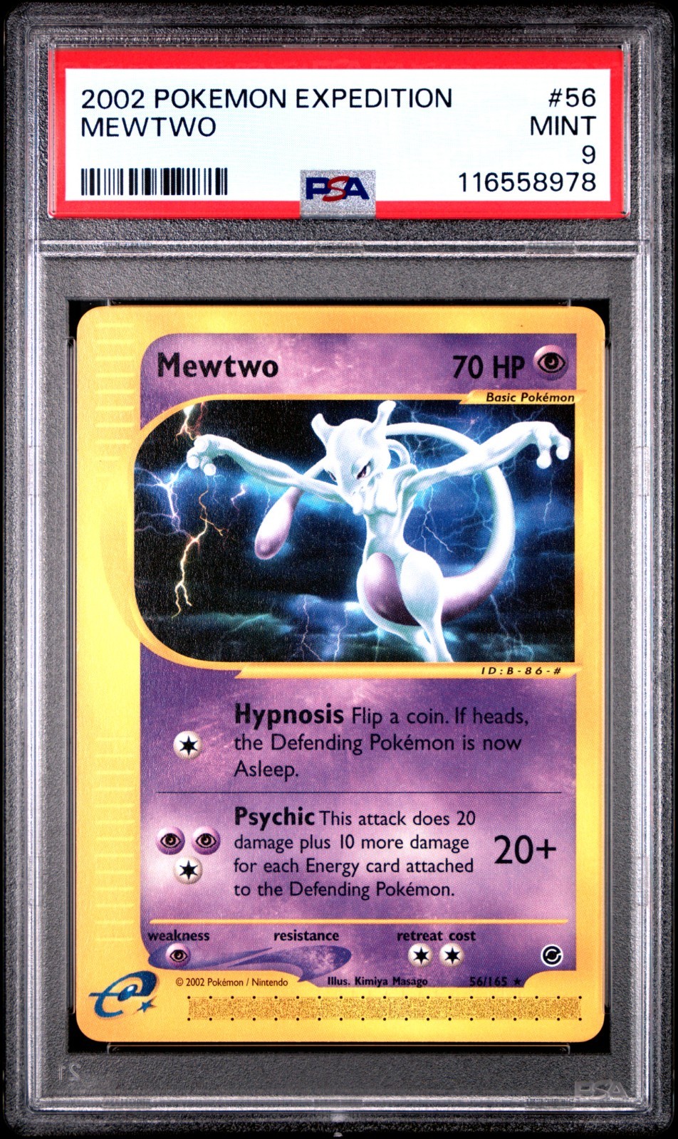PSA 9 2002 POKEMON EXPEDITION MEWTWO #56 PSA 9 2002 POKEMON EXPEDITION MEWTWO #56
