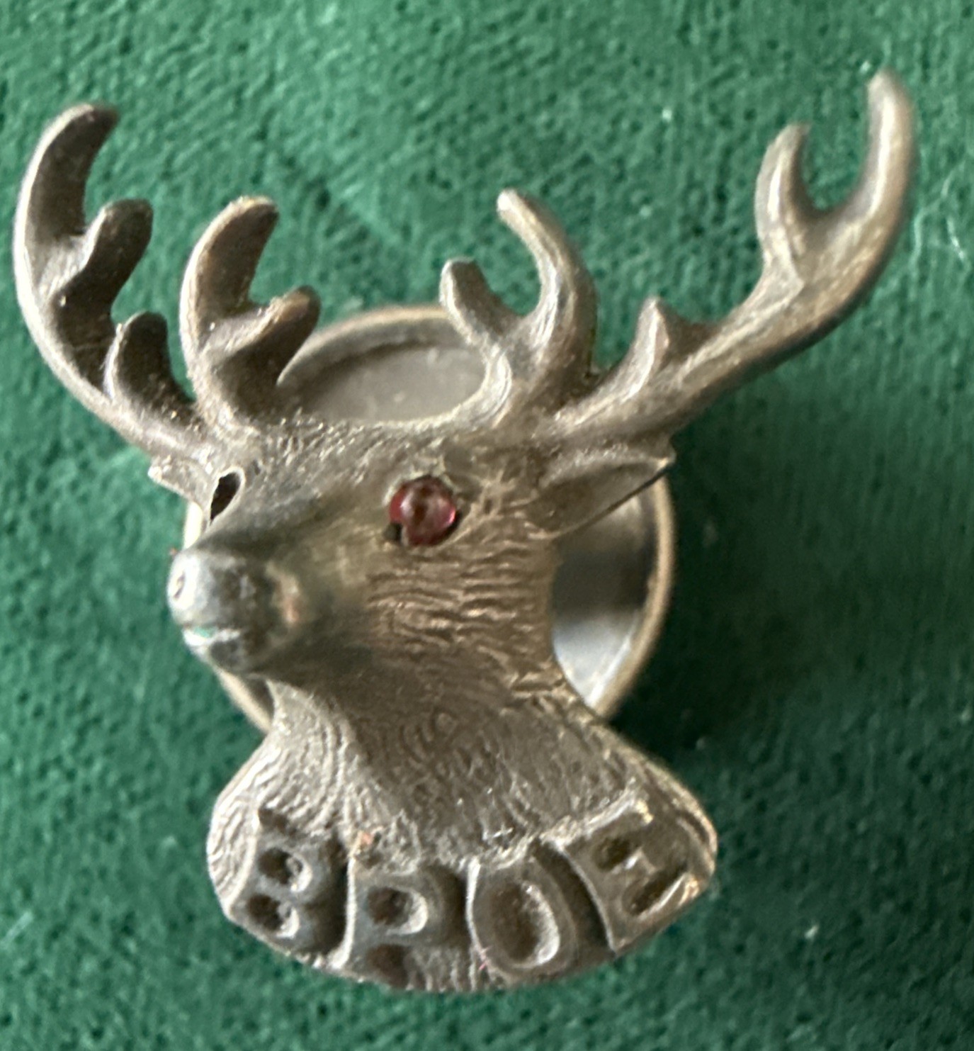 Rare Vtg Figural Sterling Silver Gold BPOE Order Of Elks Screwback Pin Rare Vtg Figural Sterling Silver Gold BPOE Order Of Elks Screwback Pin