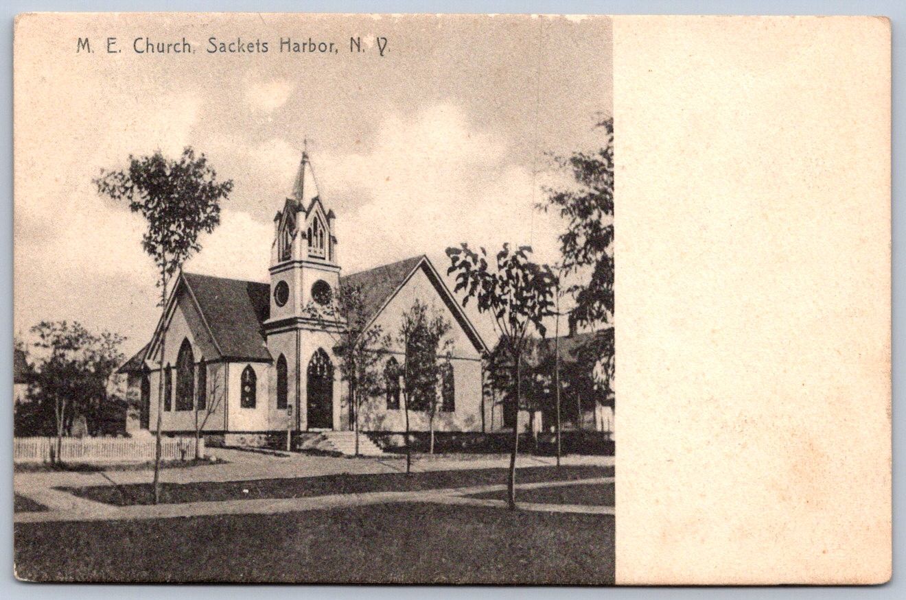 K62/ Sackets Harbor New York Postcard c1910 Lake Ontario M.E. Church 63