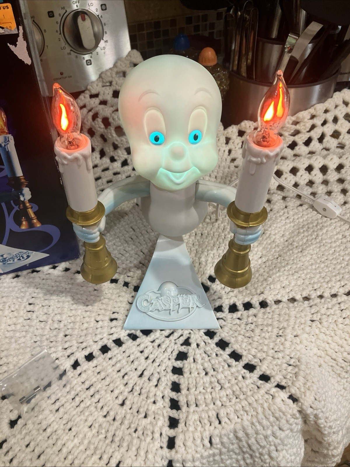 1996 Casper Halloween Light Up Candelabra Trendmasters w/ Box Works Flicker 1996 Casper Halloween Light Up Candelabra Trendmasters w/ Box Works Flicker
