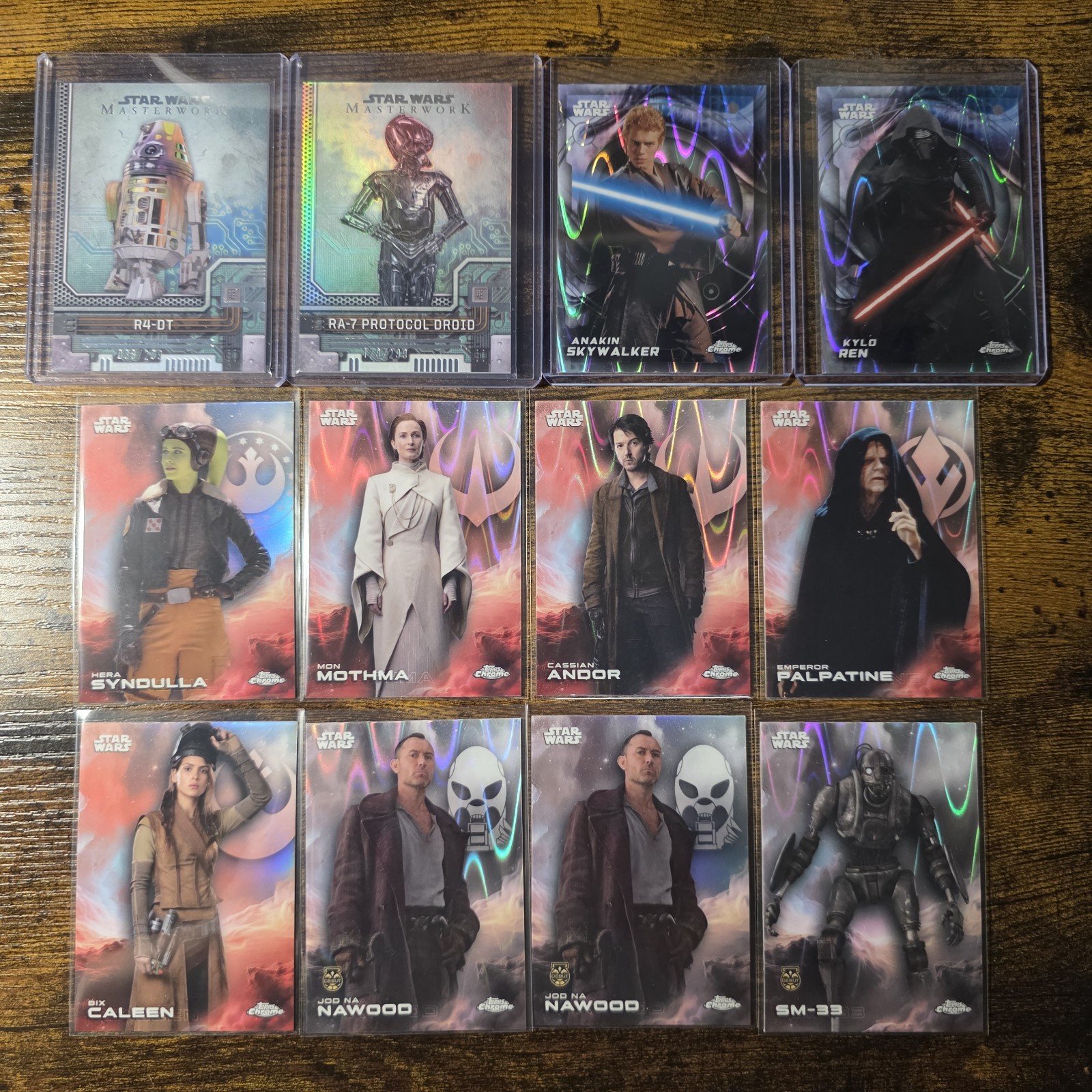 2025-26 Topps Chrome Star Wars Serial Numbered Refractor And Inserts 45 Card Lot