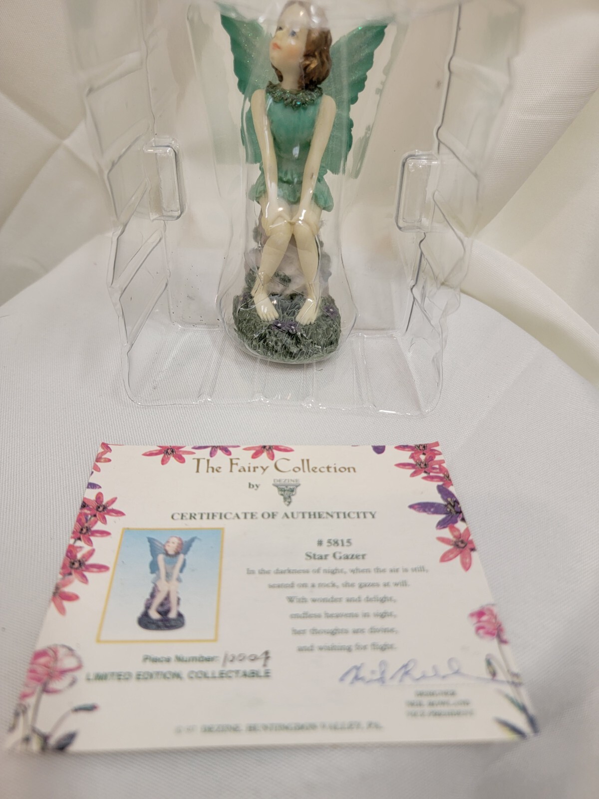 Dezine - The Fairy Collection \'Star Gazer Fairy\' NEW in Box #5815 with COA
