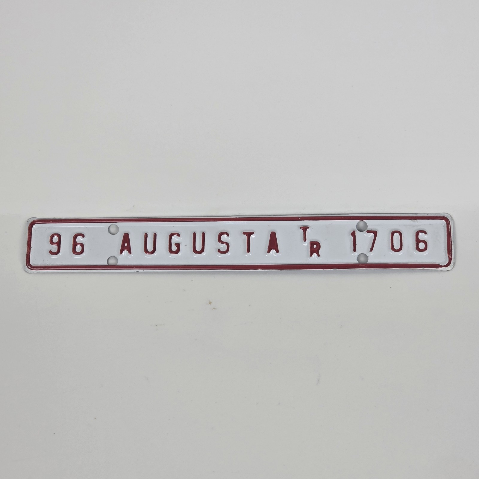 Vintage Augusta County, Virginia Metal License Plate Topper - Unused Condition Vintage Augusta County, Virginia Metal License Plate Topper - Unused Condition