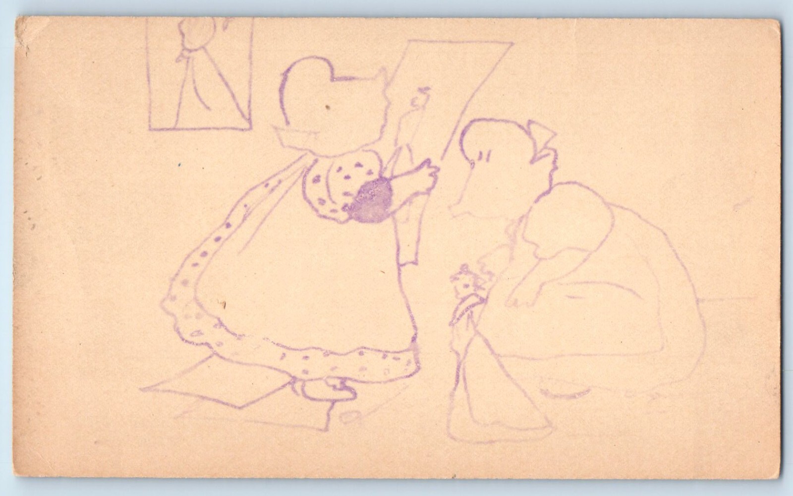 c1910's Hand Drawn Art Drawing Dutch Kid Unposted Antique Postcard c1910's Hand Drawn Art Drawing Dutch Kid Unposted Antique Postcard