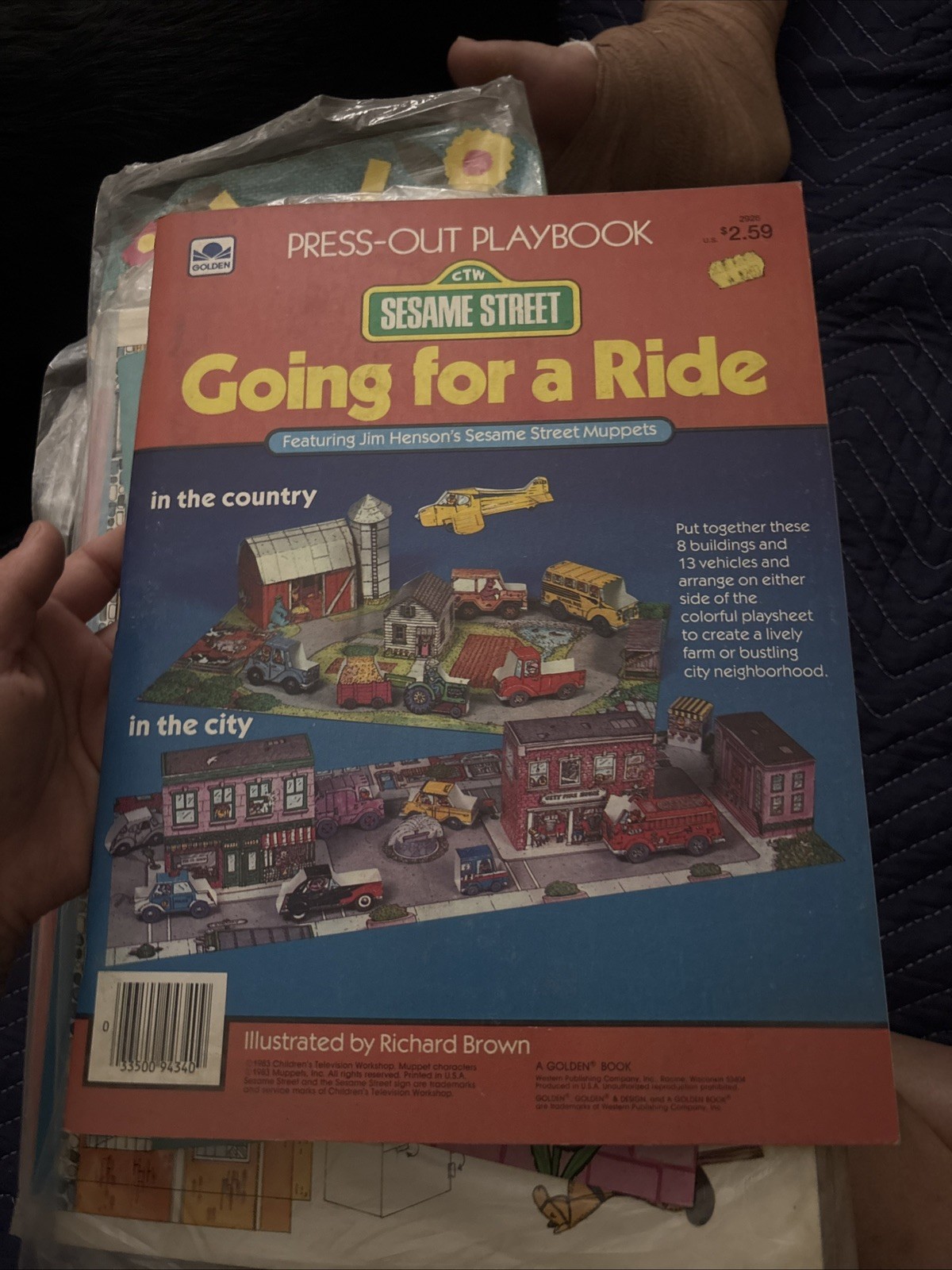 A Golden Book Sesame Street Press-Out Playbook Going for a Ride Henson\'s Muppets