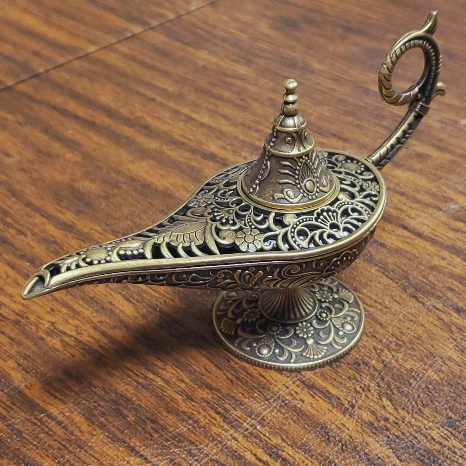 Antique Genie Lamp Decor Accents Aladdin Incense Burner Mini Brass Candle Holder Antique Genie Lamp Decor Accents Aladdin Incense Burner Mini Brass Candle Holder