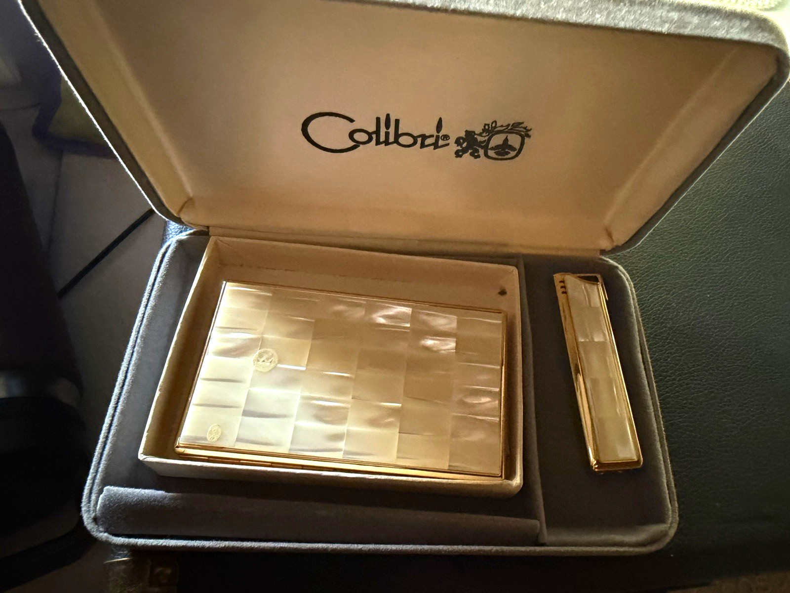 Colibri Silver Pocket Lighter Collectible with Presentation Case