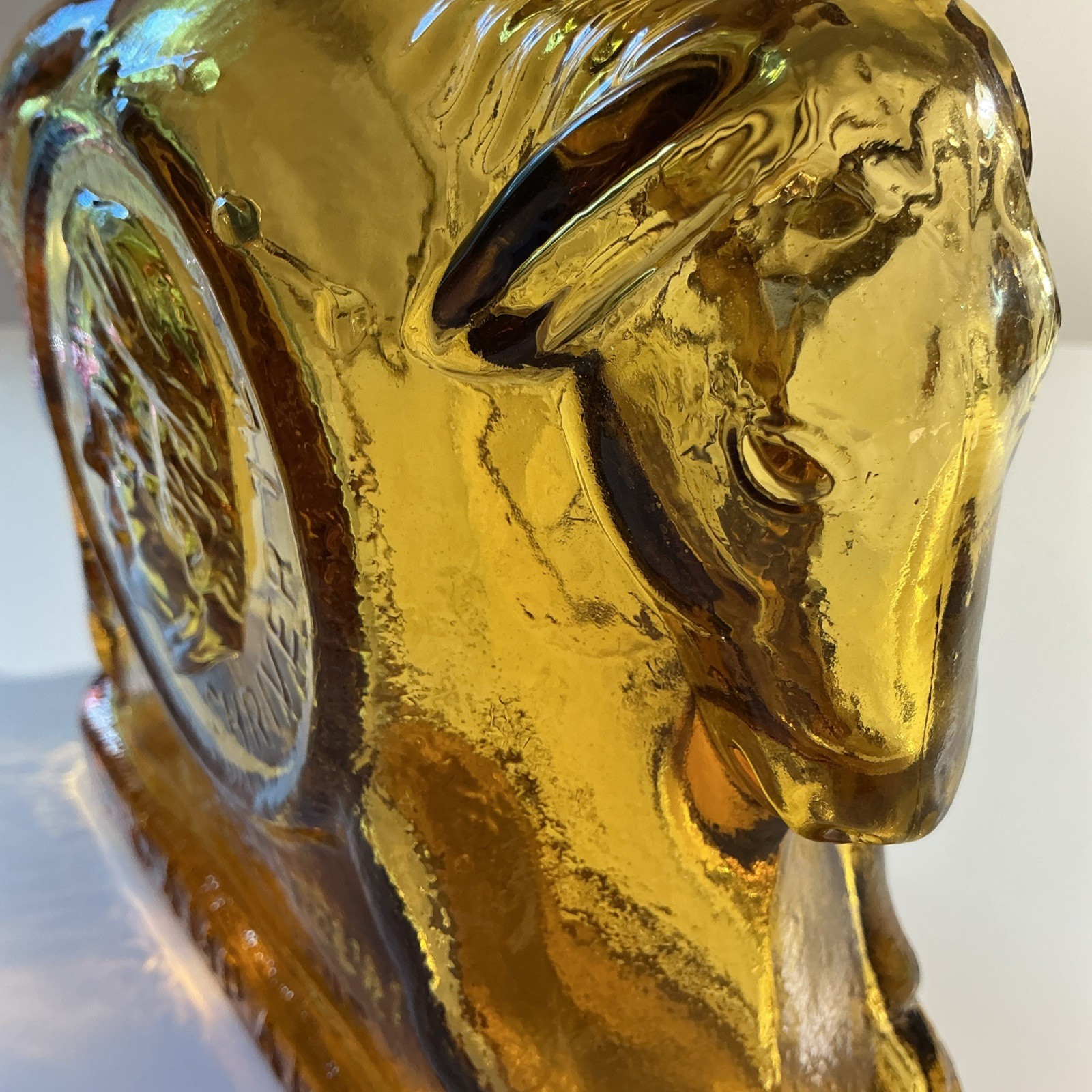 Decanter Wheaton Amber Glass 1972 McGovern Shriver Democrat Campaign First Ed.