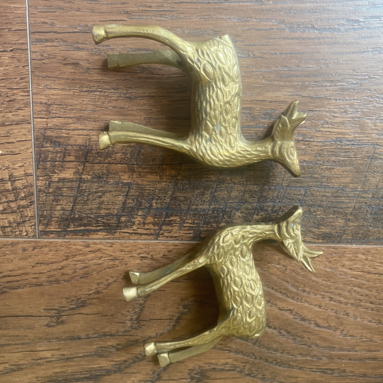 Brass Dear Figure Set Brass Dear Figure Set