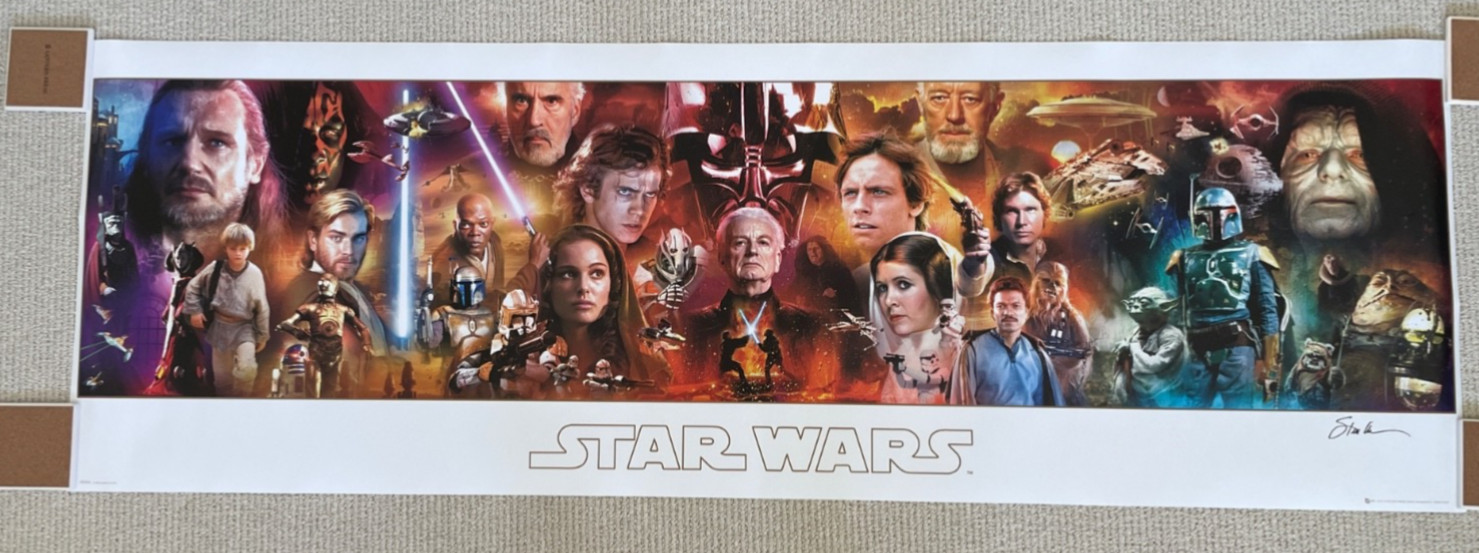 Star Wars Celebration HUGE Poster/Print 62x21 2008 Licensed Lucasfilm Signed 1-6 Star Wars Celebration HUGE Poster/Print 62x21 2008 Licensed Lucasfilm Signed 1-6