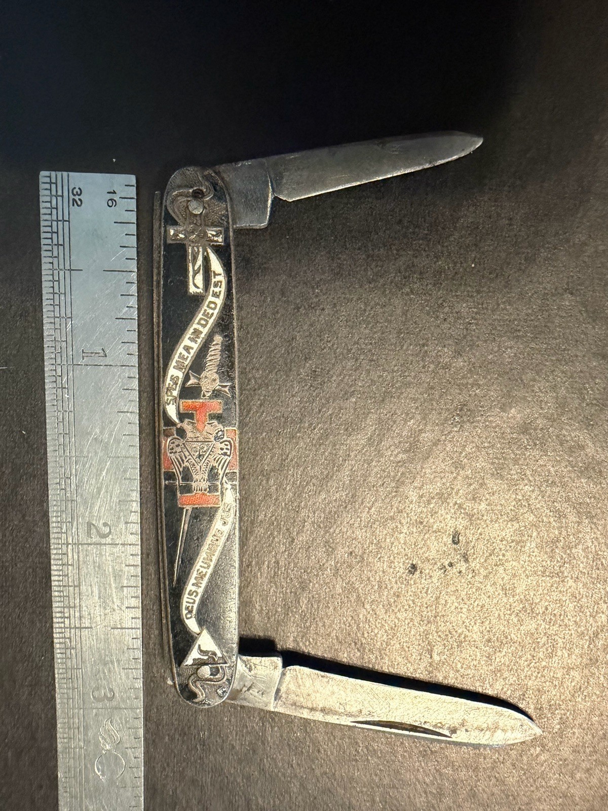 Antique c1900 Scottish Rite Masonic 32nd 33rd Degree Freemason Pocket Knife