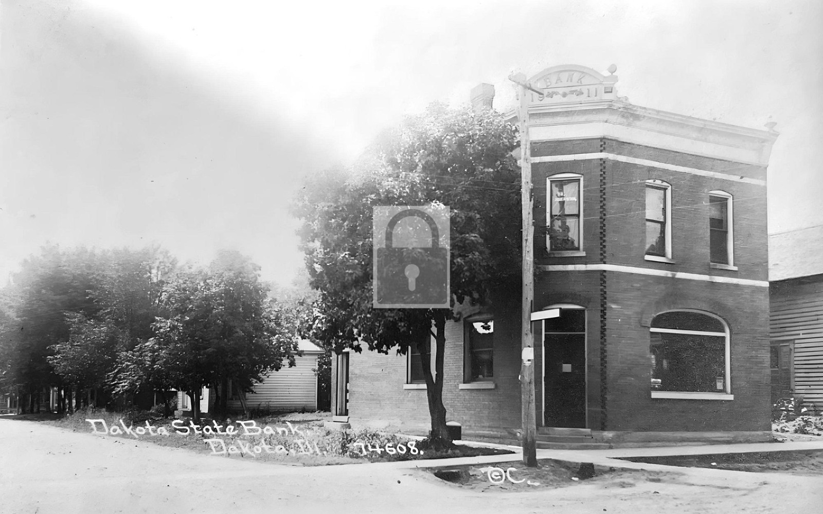 State Bank Building Dakota Illinois IL - Reprint