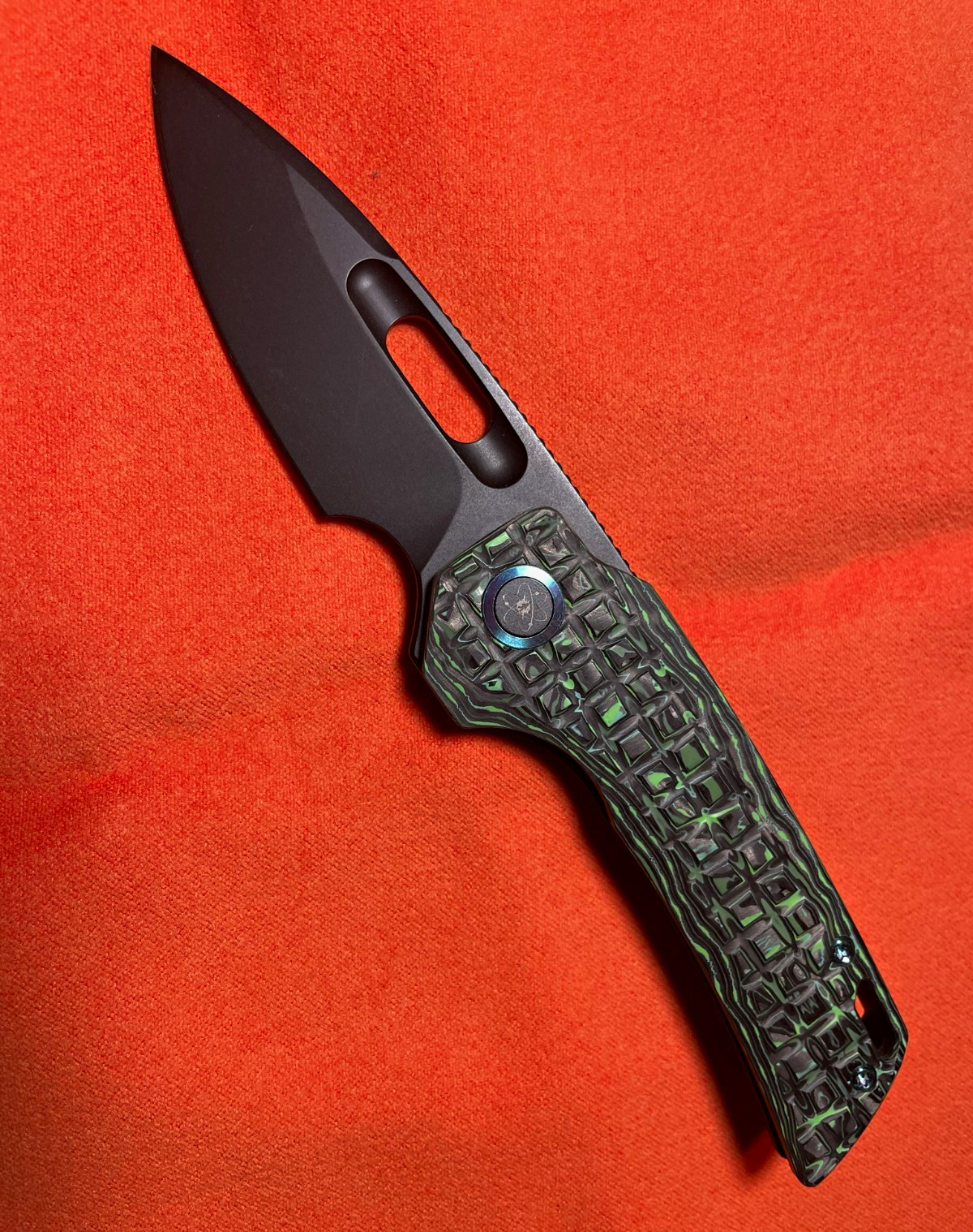 EMP EDC Nymble Folding Knife Green Carbon Fiber Titanium 3 EMP EDC Nymble Folding Knife Green Carbon Fiber Titanium 3