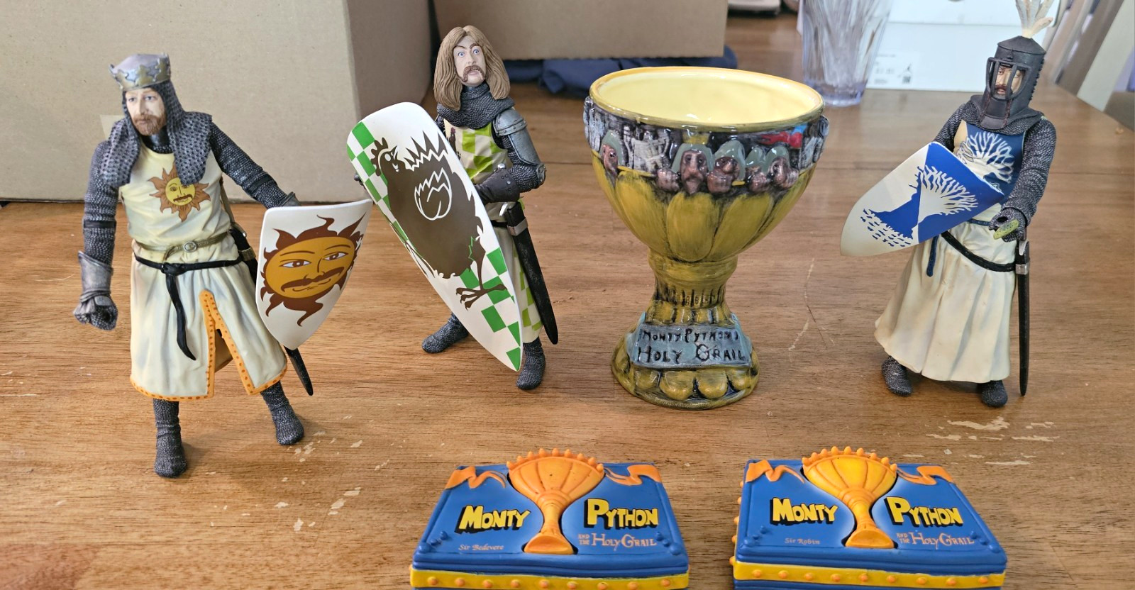 Monty Python and the Holy Grail Collectible Lot: Holy Grail Replica, Figures