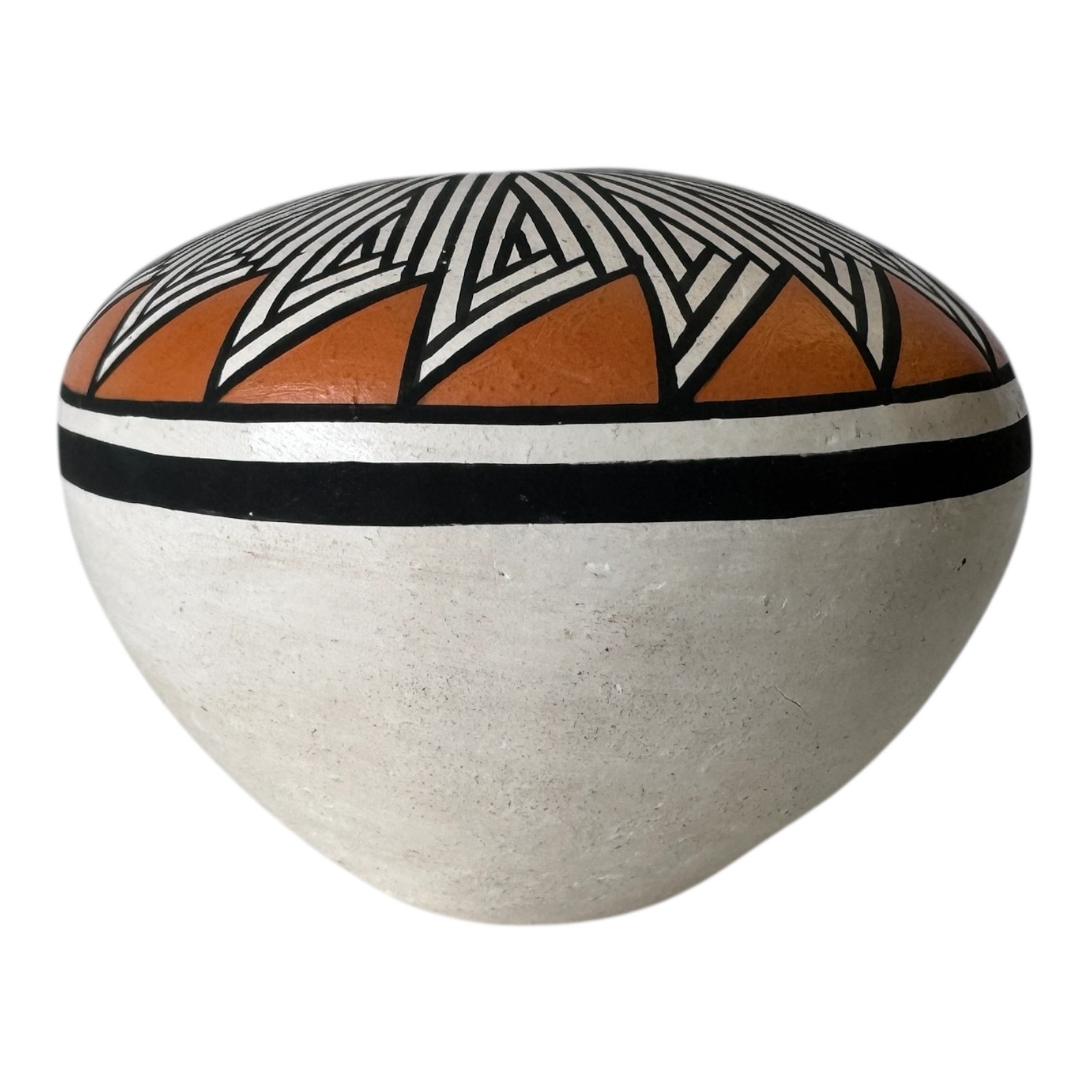 Vintage Native American Acoma Pueblo Pottery Seed Jar Vase – Signed M.P. Vintage Native American Acoma Pueblo Pottery Seed Jar Vase – Signed M.P.