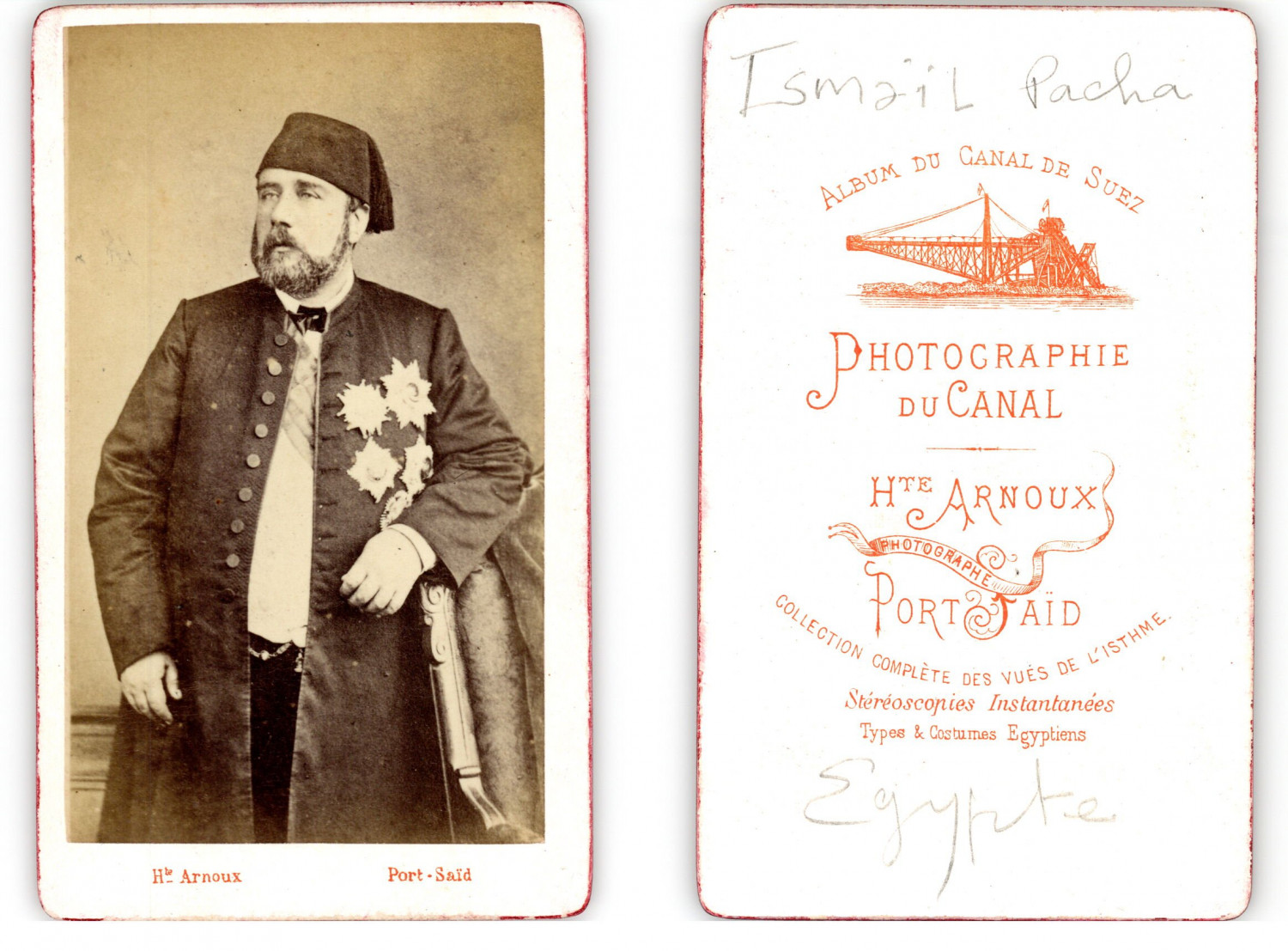 Hippolyte Arnoux, Ismail Pasha, Khedive d'Egypt and Sudan, Egypt T Hippolyte Arnoux, Ismail Pasha, Khedive d'Egypt and Sudan, Egypt T