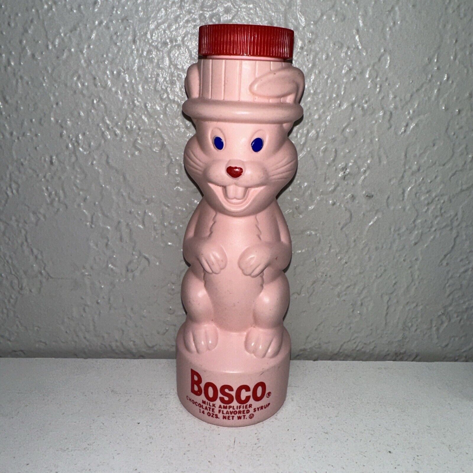 Vintage  Bosco co. Pink Rabbit  Shaped Chocolate Milk Bottle
