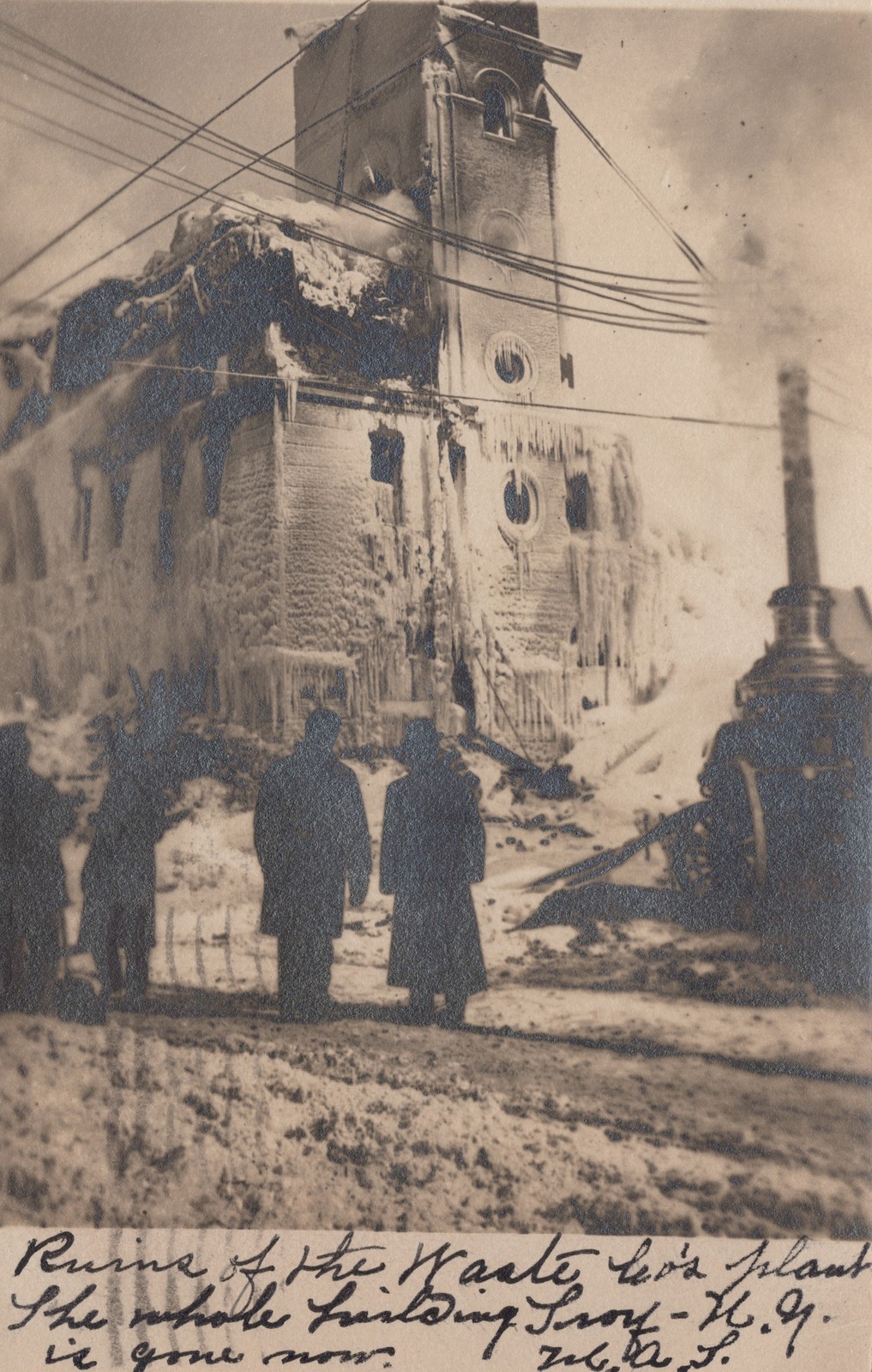 RPPC Fire Ruins Troy NY 1907 Ice-Covered Plant Disaster Real Photo Postcard RPPC Fire Ruins Troy NY 1907 Ice-Covered Plant Disaster Real Photo Postcard