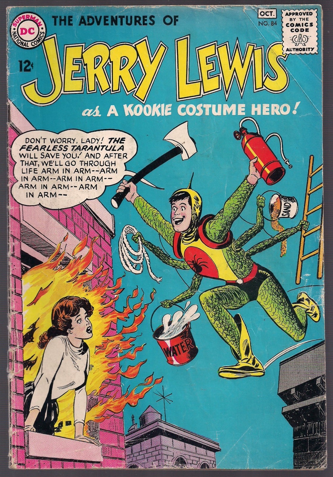 JERRY LEWIS THE ADVENTURES OF #84 DC 1964 JERRY IS SUPERHERO \