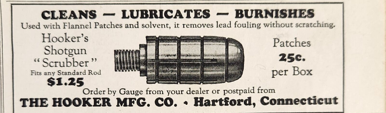 1928 Print Ad Hooker's Shotgun Scrubber Cleans,Lubricates Hartford,Connecticut 1928 Print Ad Hooker's Shotgun Scrubber Cleans,Lubricates Hartford,Connecticut