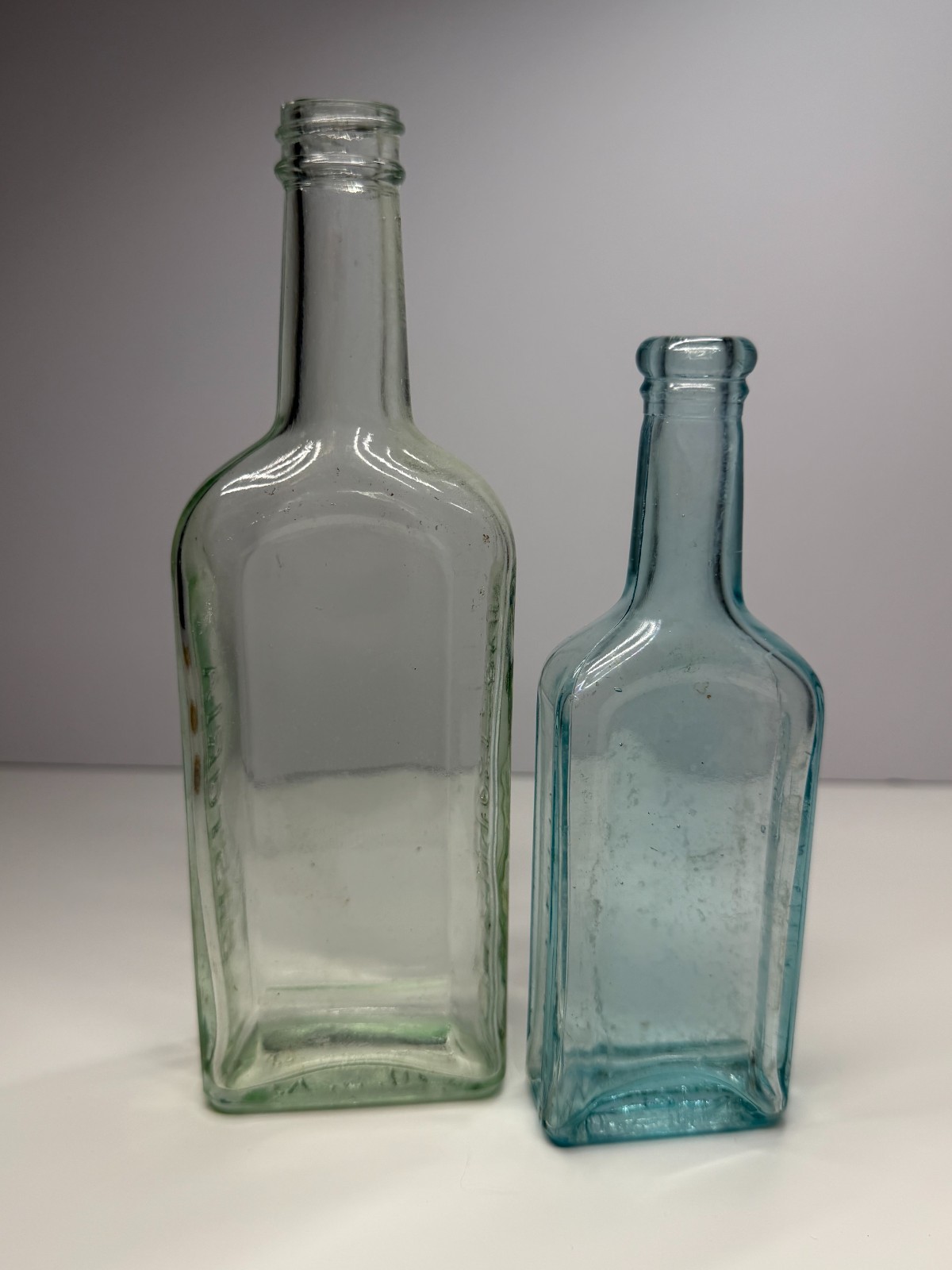 Antique Chas H Fletchers Castoria Bottles Lot Vintage Embossed Glass Medicine