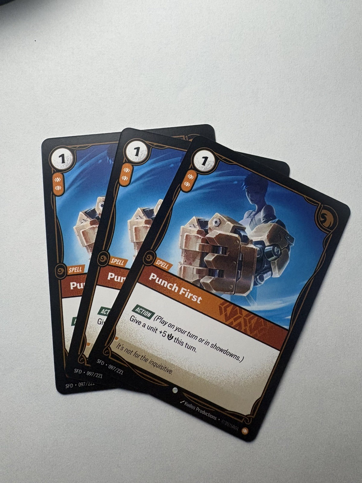 Punch First x3 Playset | 097/221 | SFD | Riftbound | NM