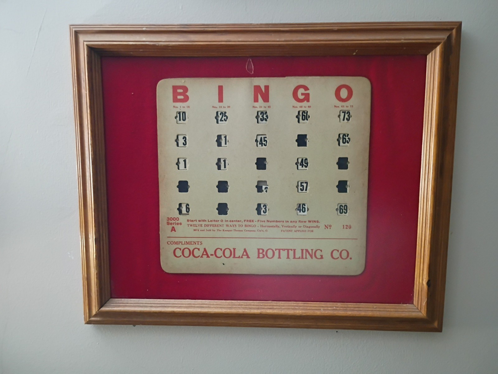 1940 Coca Cola Bingo