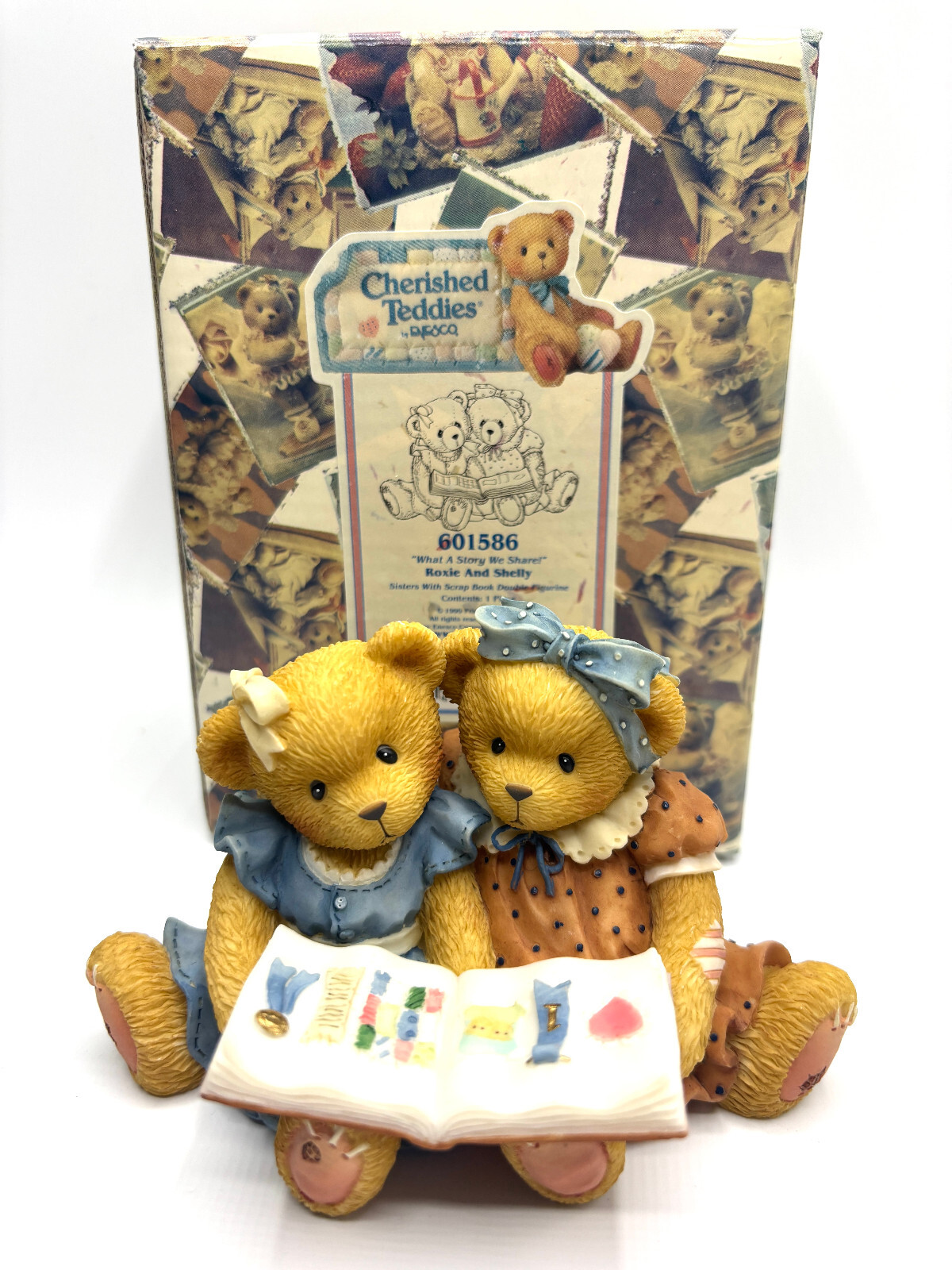 Cherished Teddies Enesco 1999 Roxie And Shelly  What A Story We Share 601586