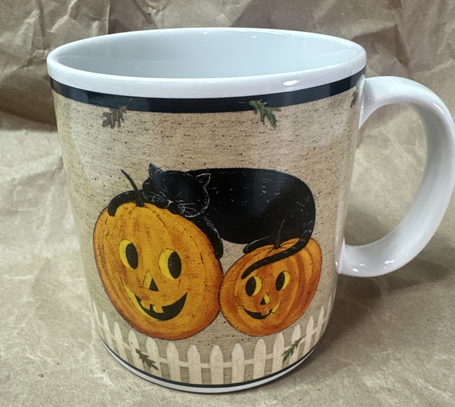 Vintage 2000 Halloween Sakura Warren Kimble Stoneware Beige“Pumpkin Dreams” Vintage 2000 Halloween Sakura Warren Kimble Stoneware Beige“Pumpkin Dreams”
